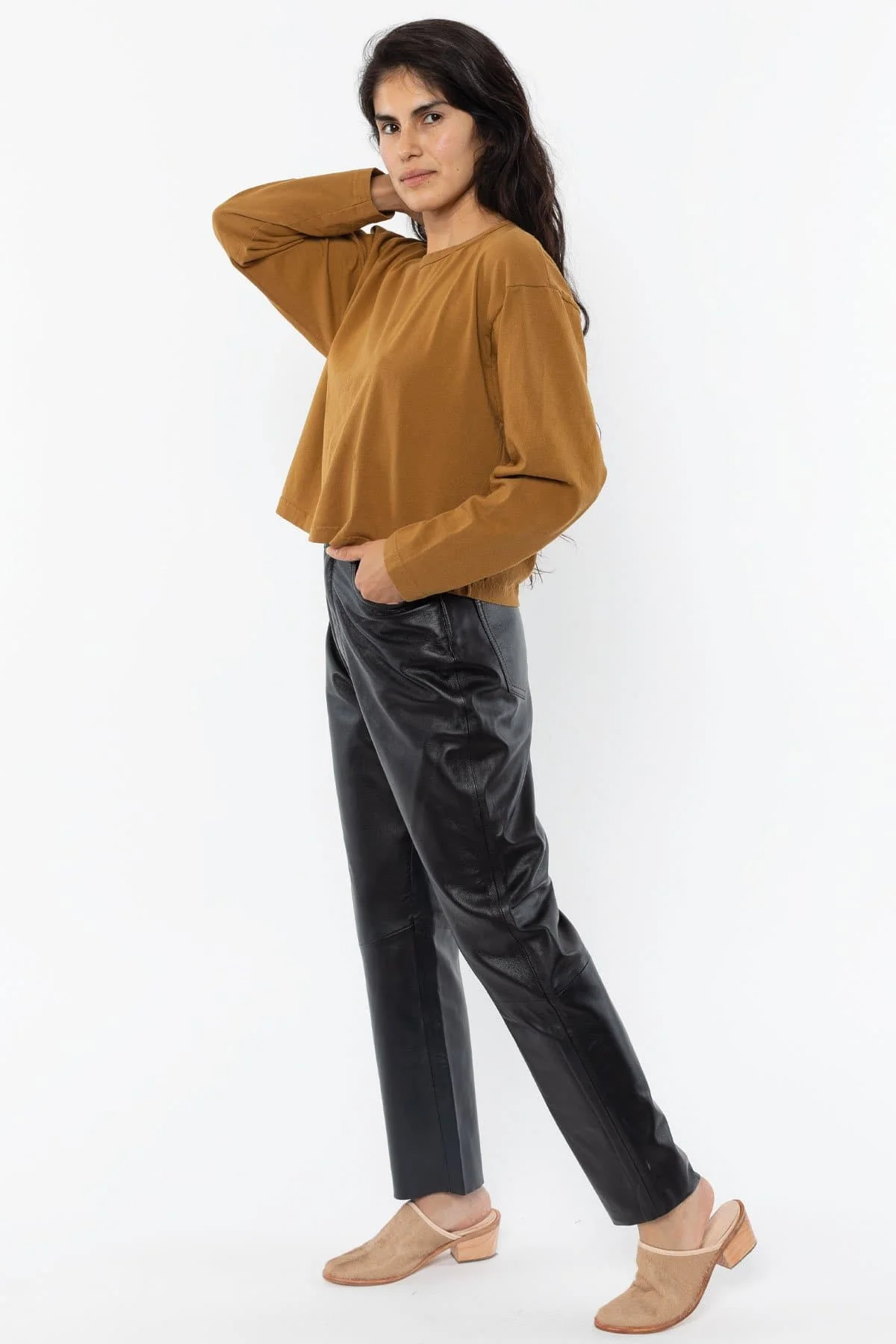1839GD - Long Sleeve Garment Dye Cropped T-Shirt - Image 15