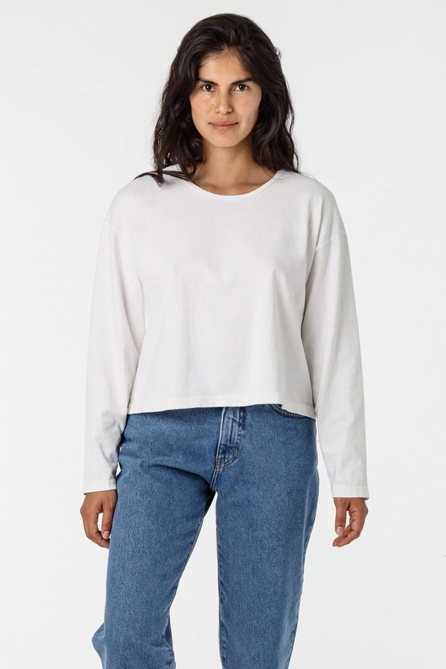 1839GD - Long Sleeve Garment Dye Cropped T-Shirt - Image 2