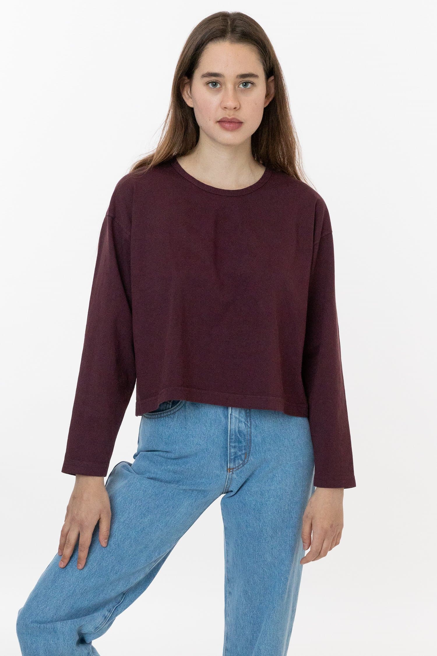 1839GD - Long Sleeve Garment Dye Cropped T-Shirt - Image 3