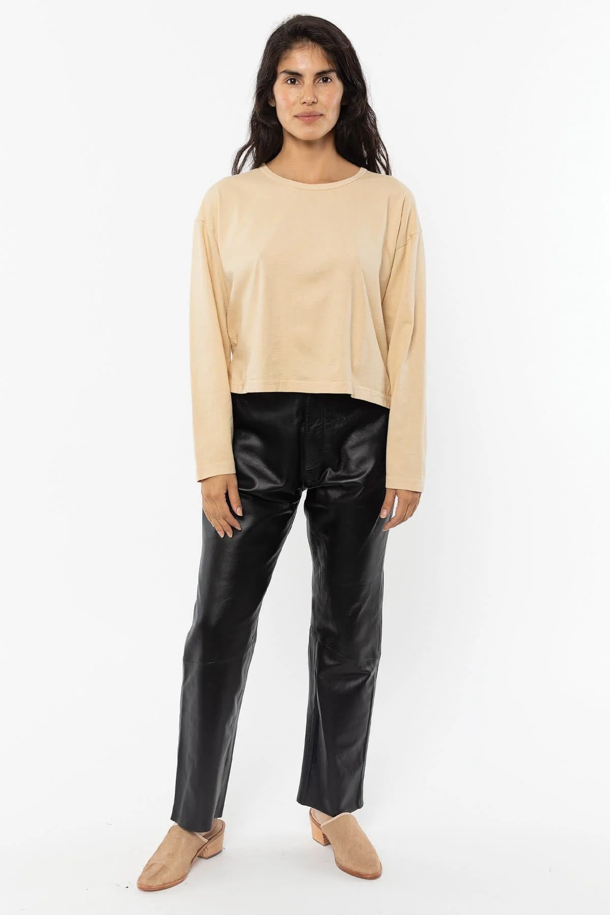 1839GD - Long Sleeve Garment Dye Cropped T-Shirt - Image 4