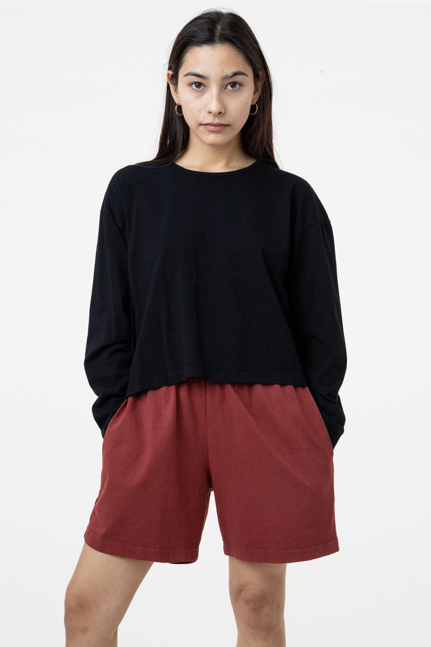 1839GD - Long Sleeve Garment Dye Cropped T-Shirt - Image 5