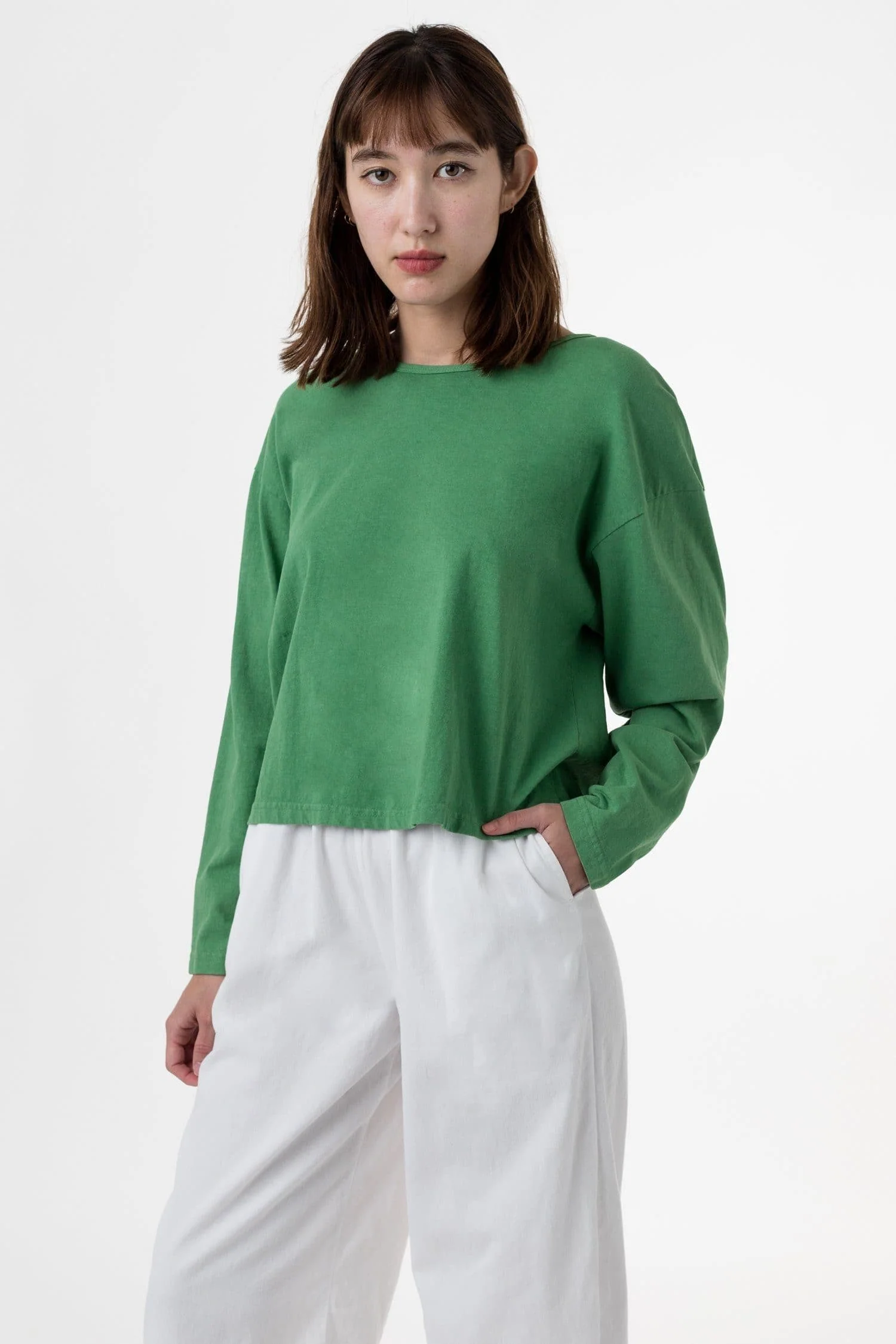 1839GD - Long Sleeve Garment Dye Cropped T-Shirt - Image 6