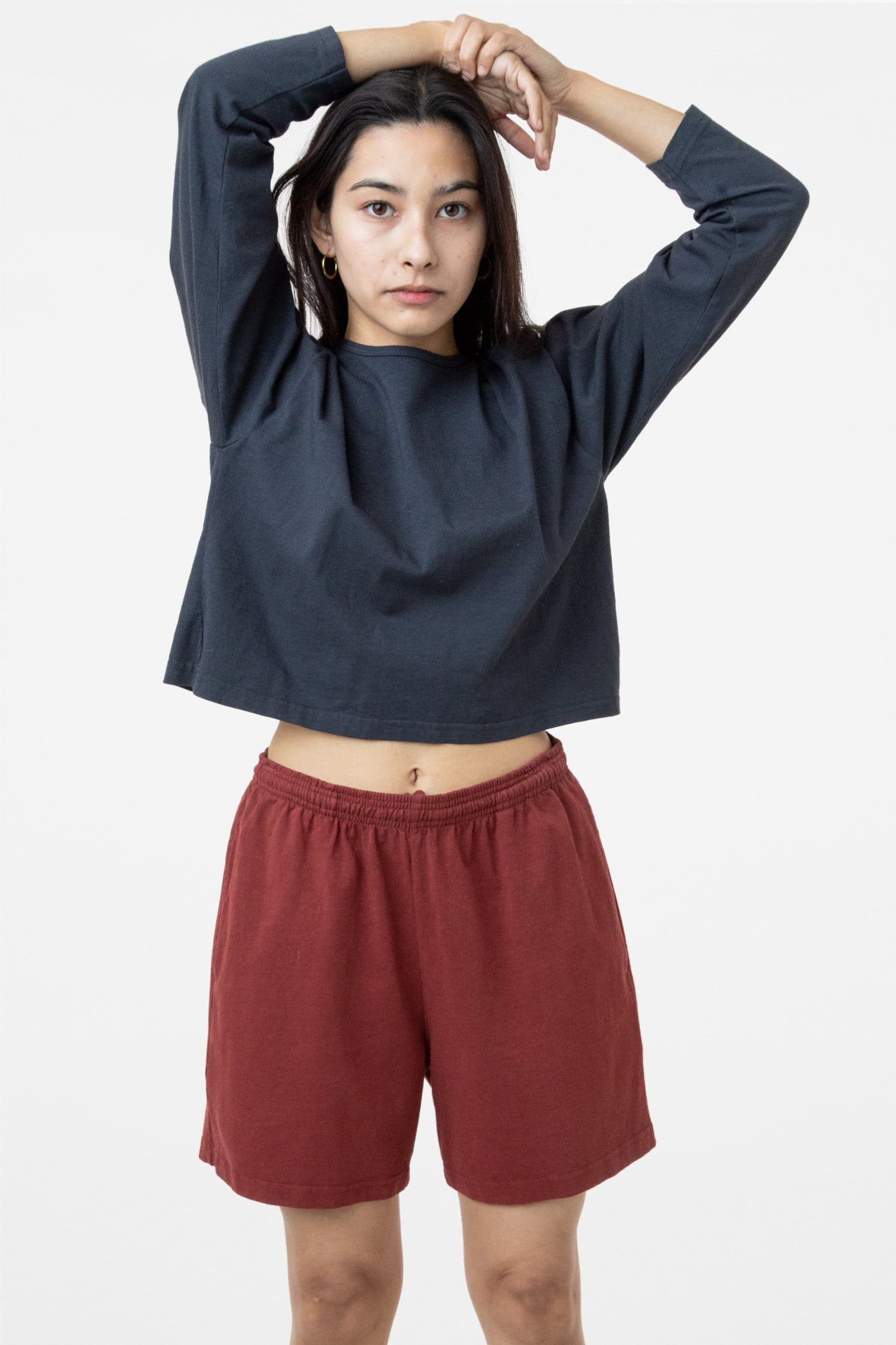 1839GD - Long Sleeve Garment Dye Cropped T-Shirt - Image 9