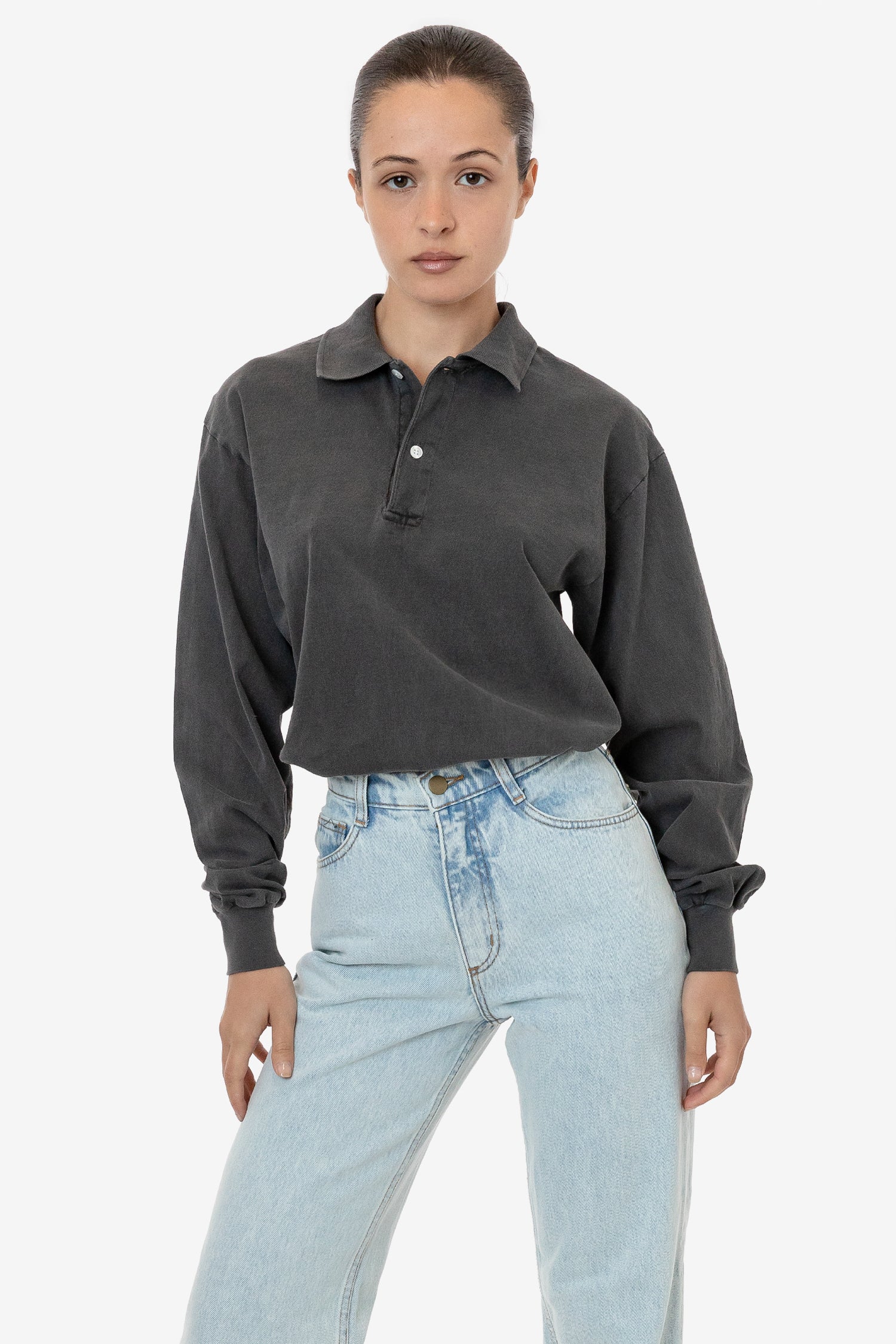 18417GD - 18/1 Long Sleeve Polo T-Shirt - Image 10