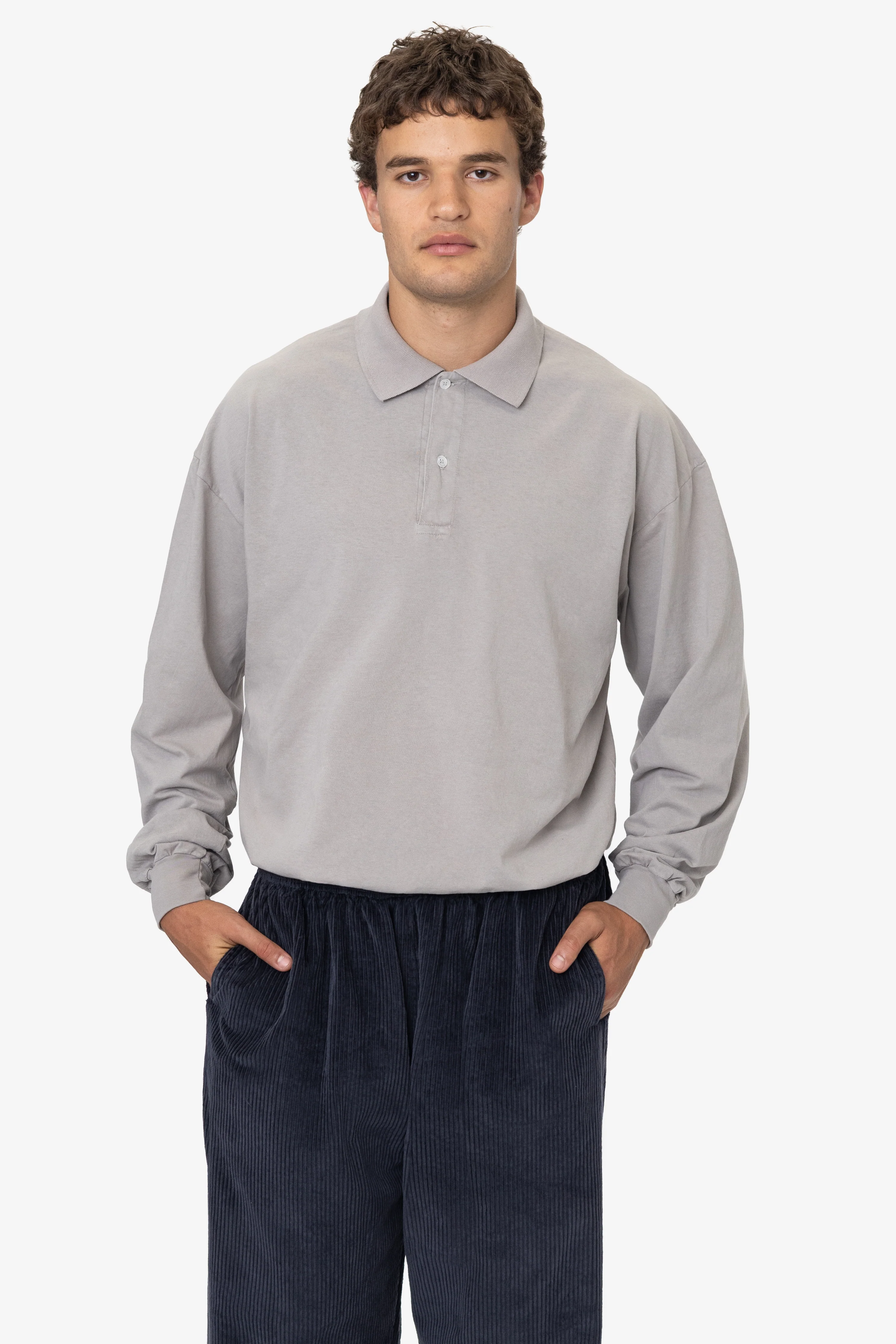18417GD - 18/1 Long Sleeve Polo T-Shirt - Image 12