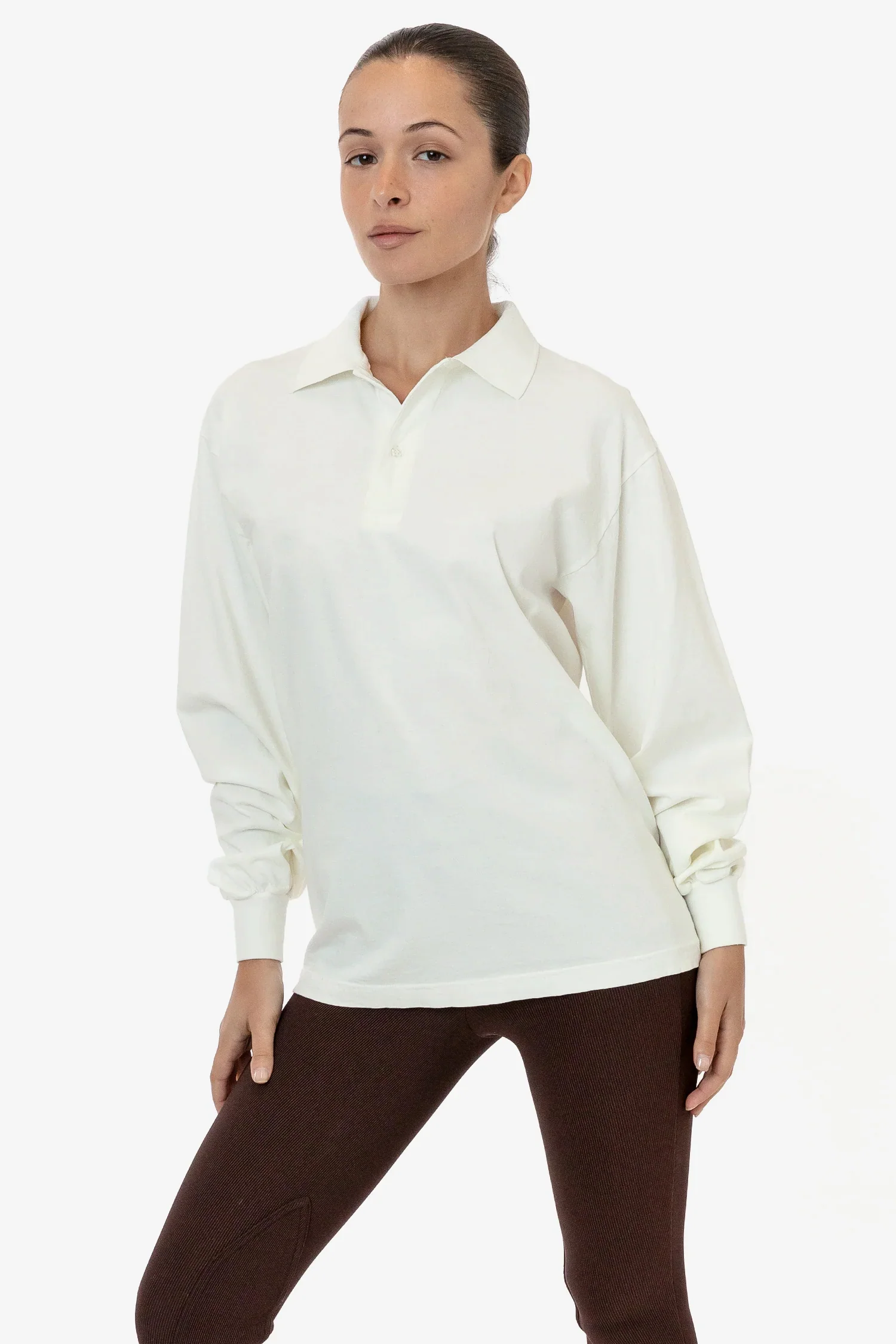 18417GD - 18/1 Long Sleeve Polo T-Shirt - Image 4