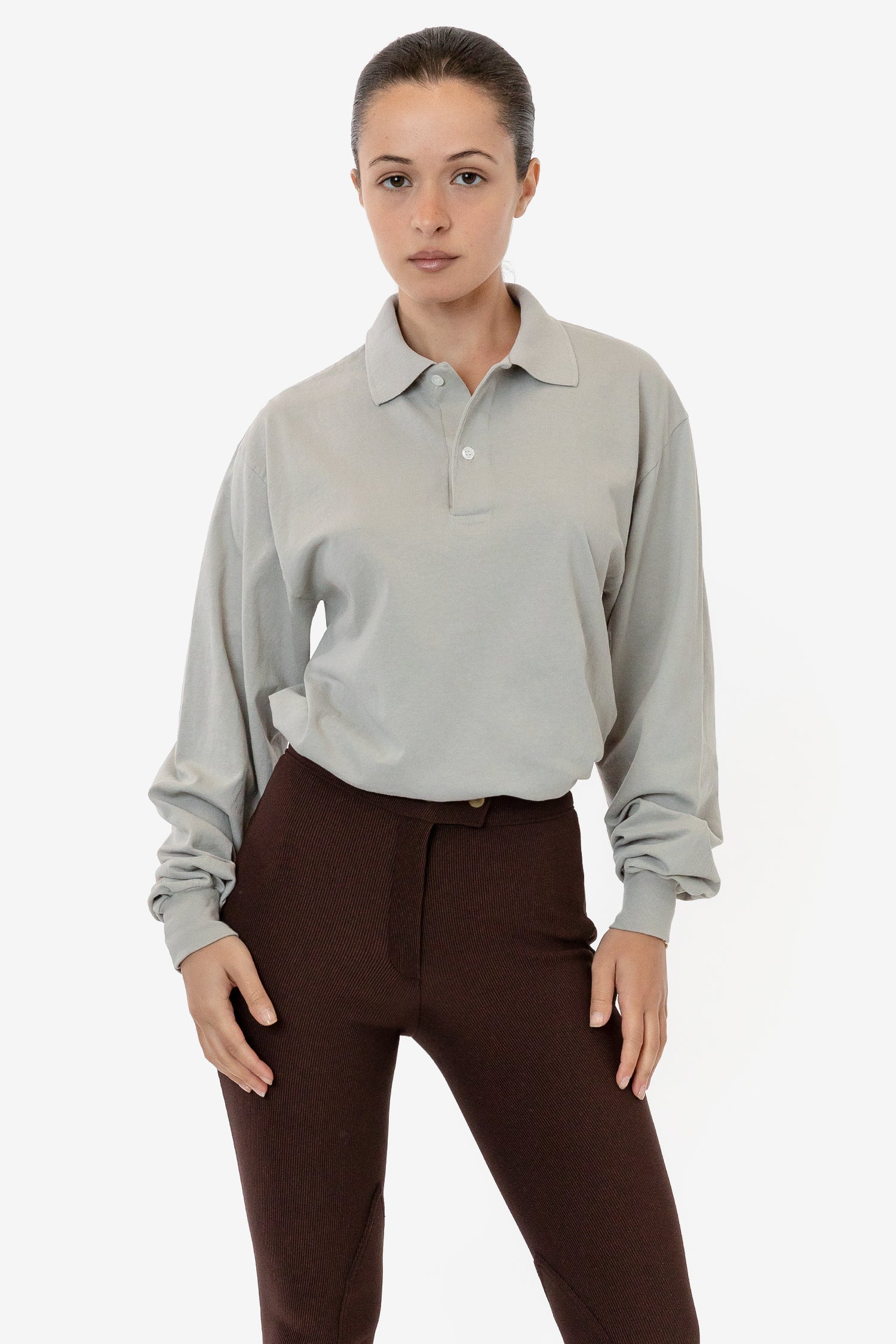 18417GD - 18/1 Long Sleeve Polo T-Shirt - Image 5