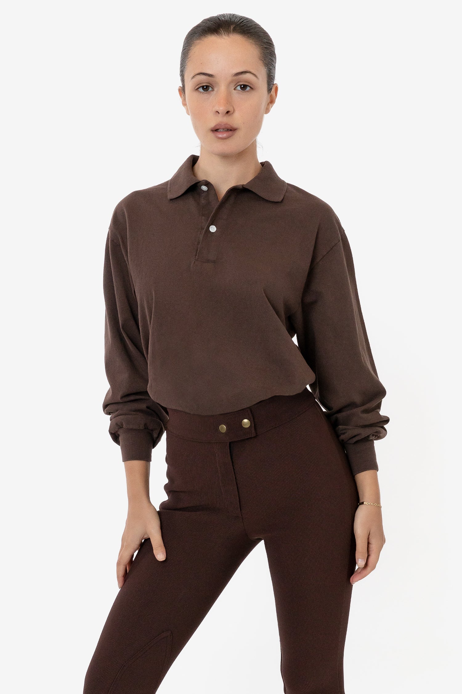 18417GD - 18/1 Long Sleeve Polo T-Shirt - Image 9
