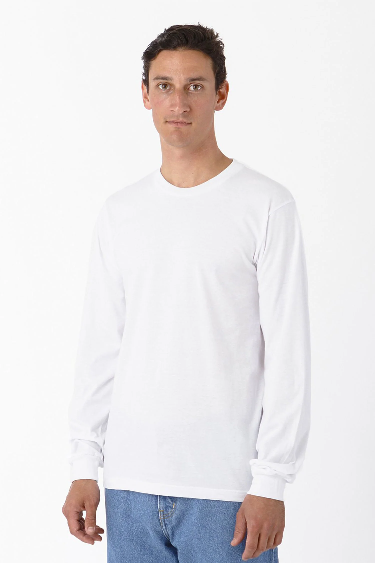 20007 - Fine Jersey Long Sleeve Crew Neck T-Shirt - Image 5