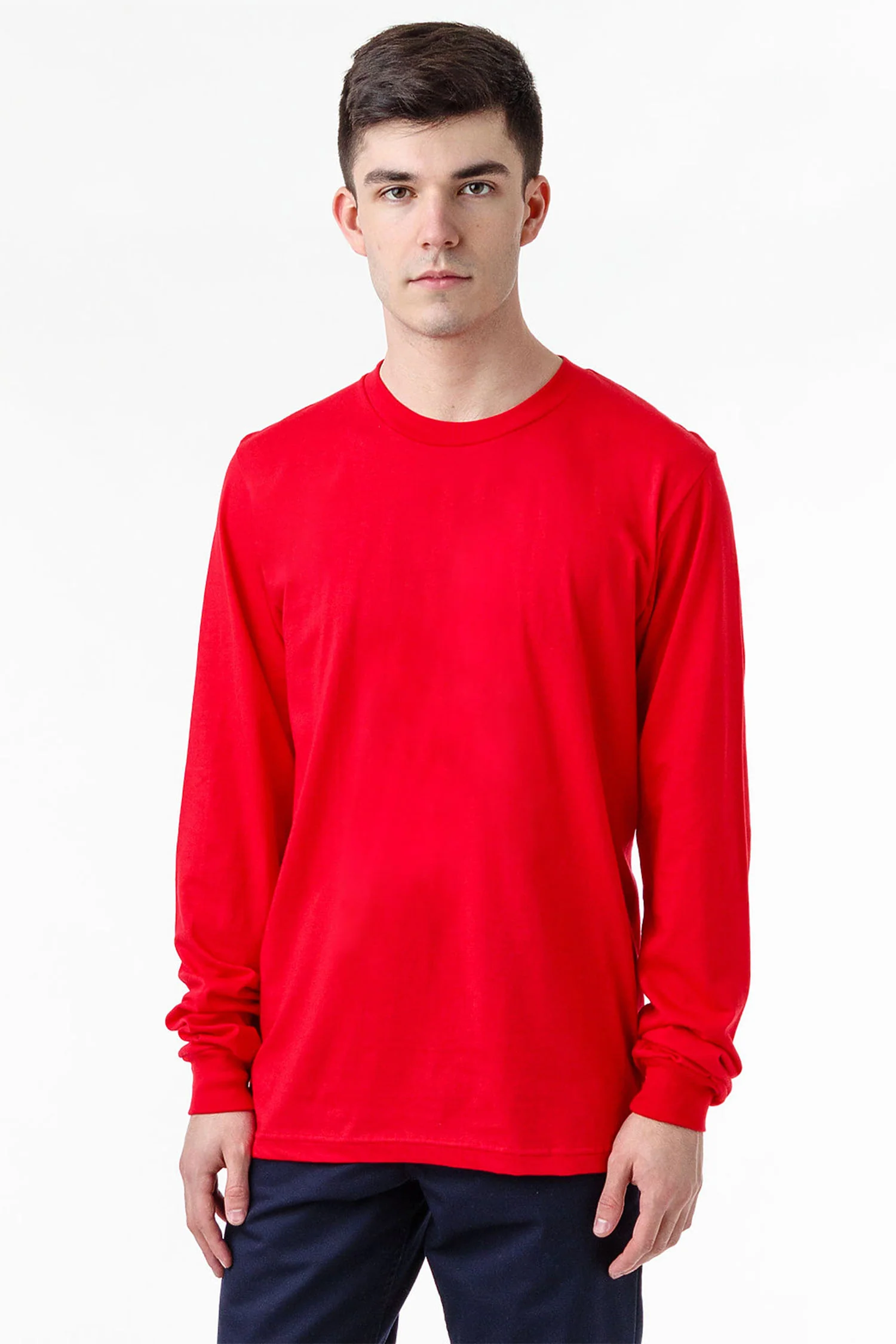 20007 - Fine Jersey Long Sleeve Crew Neck T-Shirt - Image 6