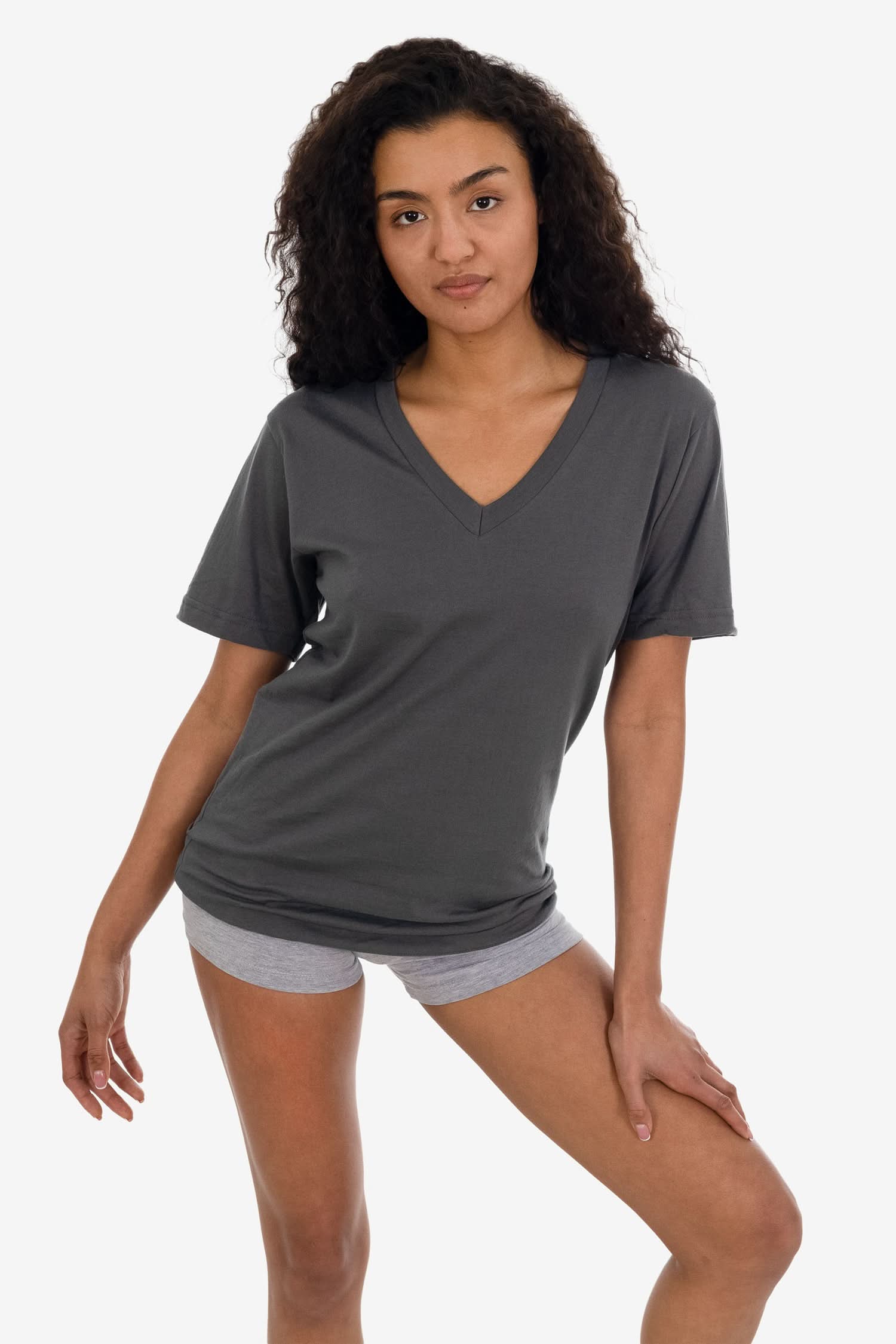 24056 - Fine Jersey V-Neck T-Shirt - Image 11