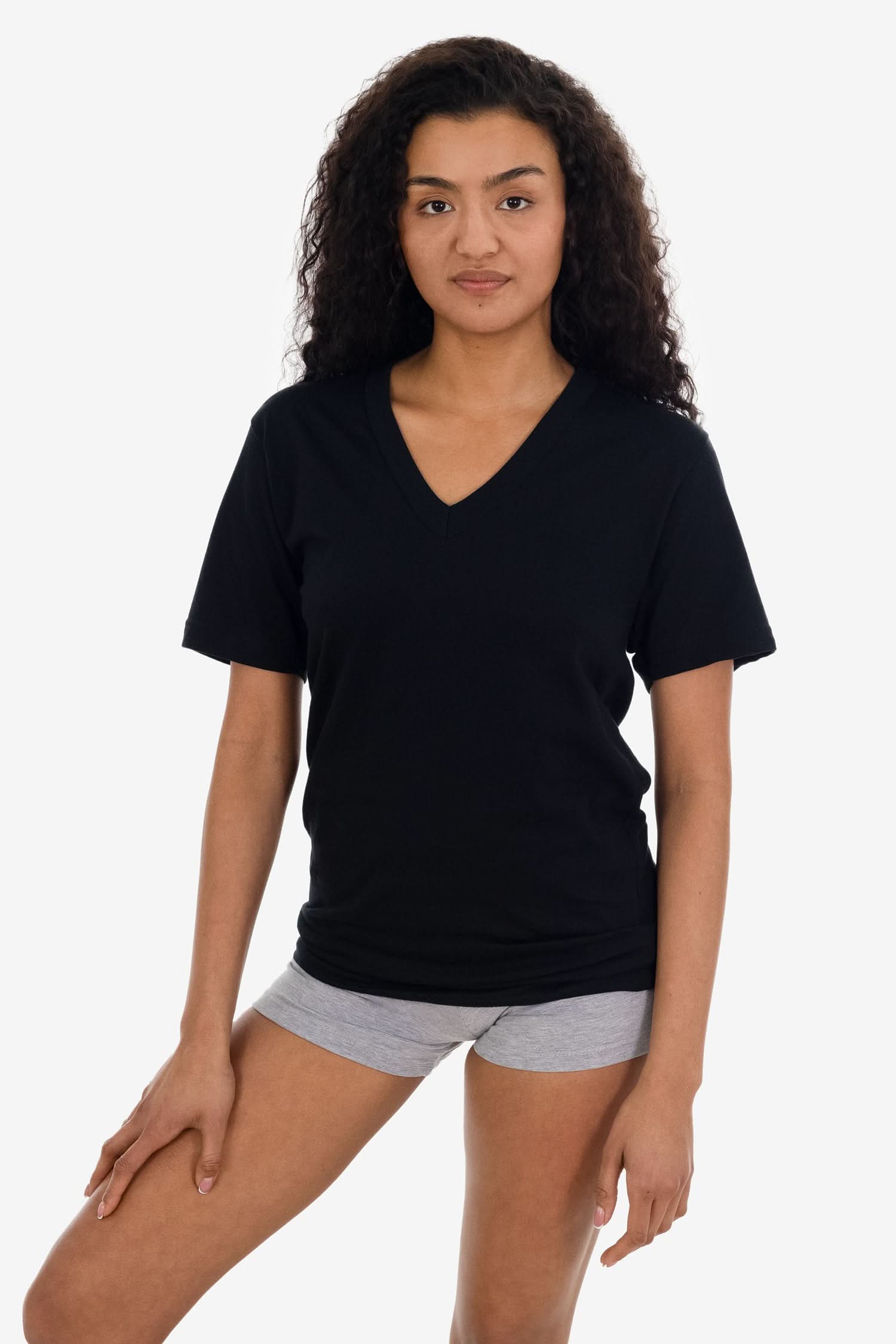 24056 - Fine Jersey V-Neck T-Shirt - Image 12