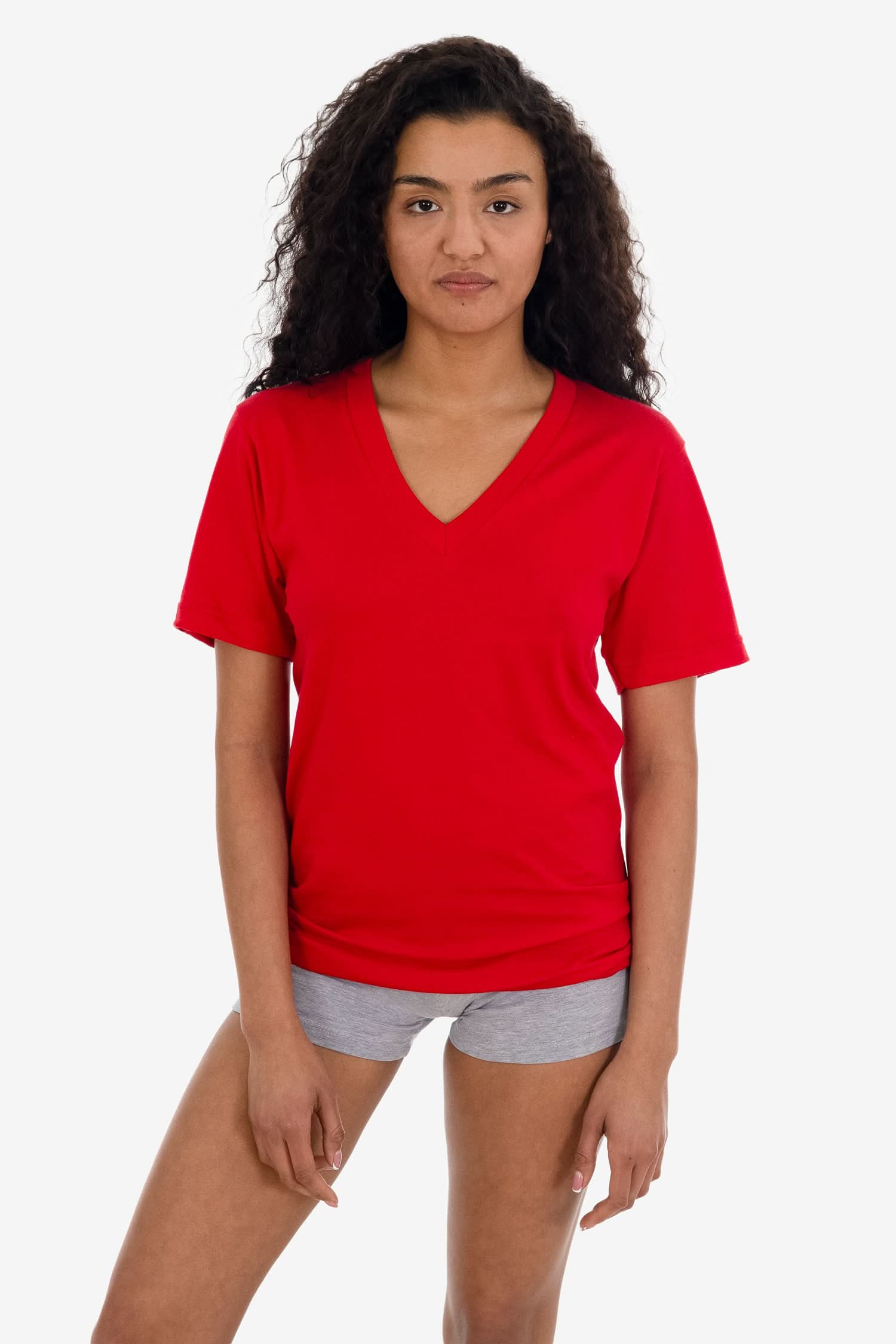 24056 - Fine Jersey V-Neck T-Shirt - Image 24