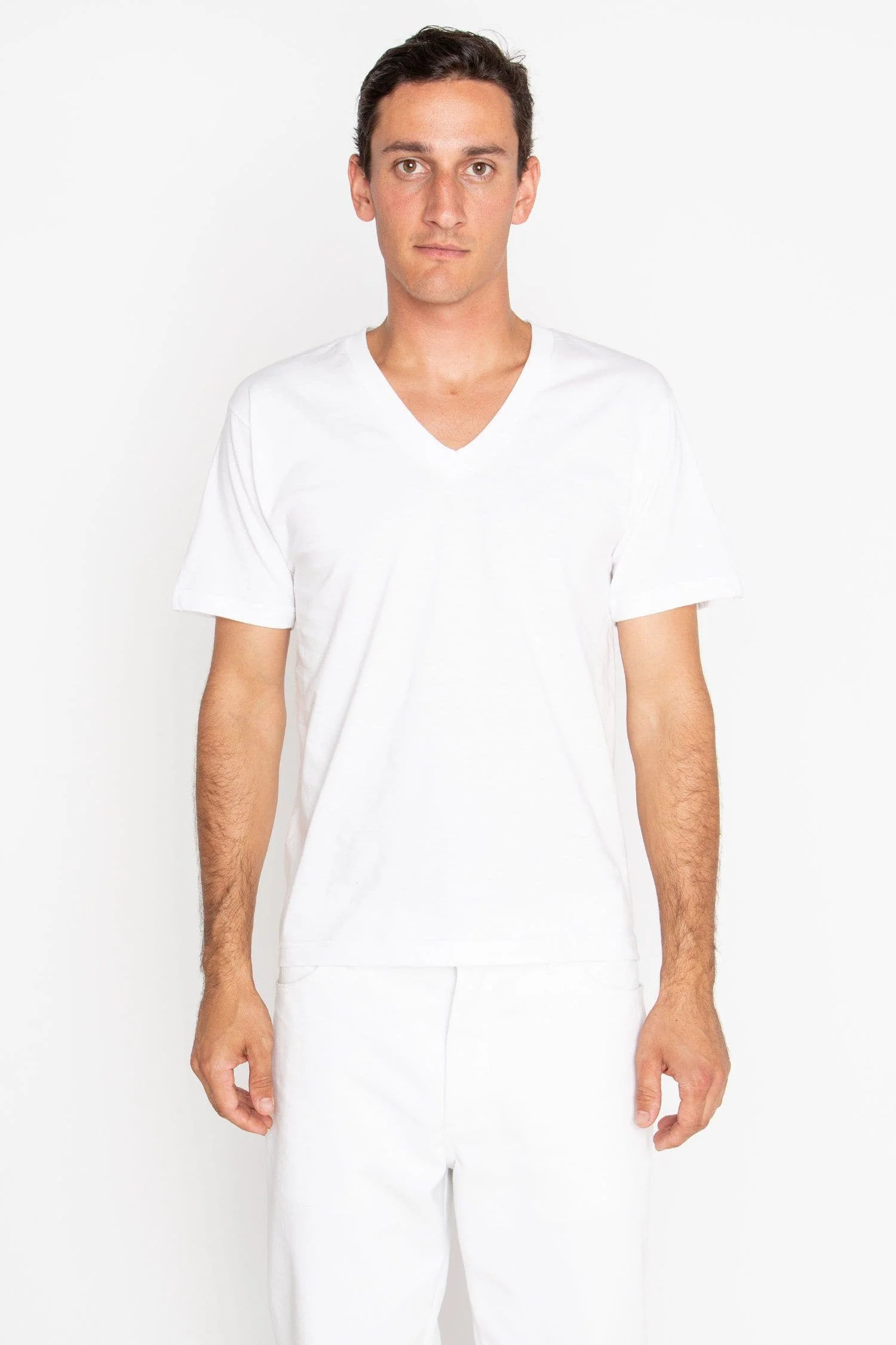 24056 - Fine Jersey V-Neck T-Shirt - Image 5