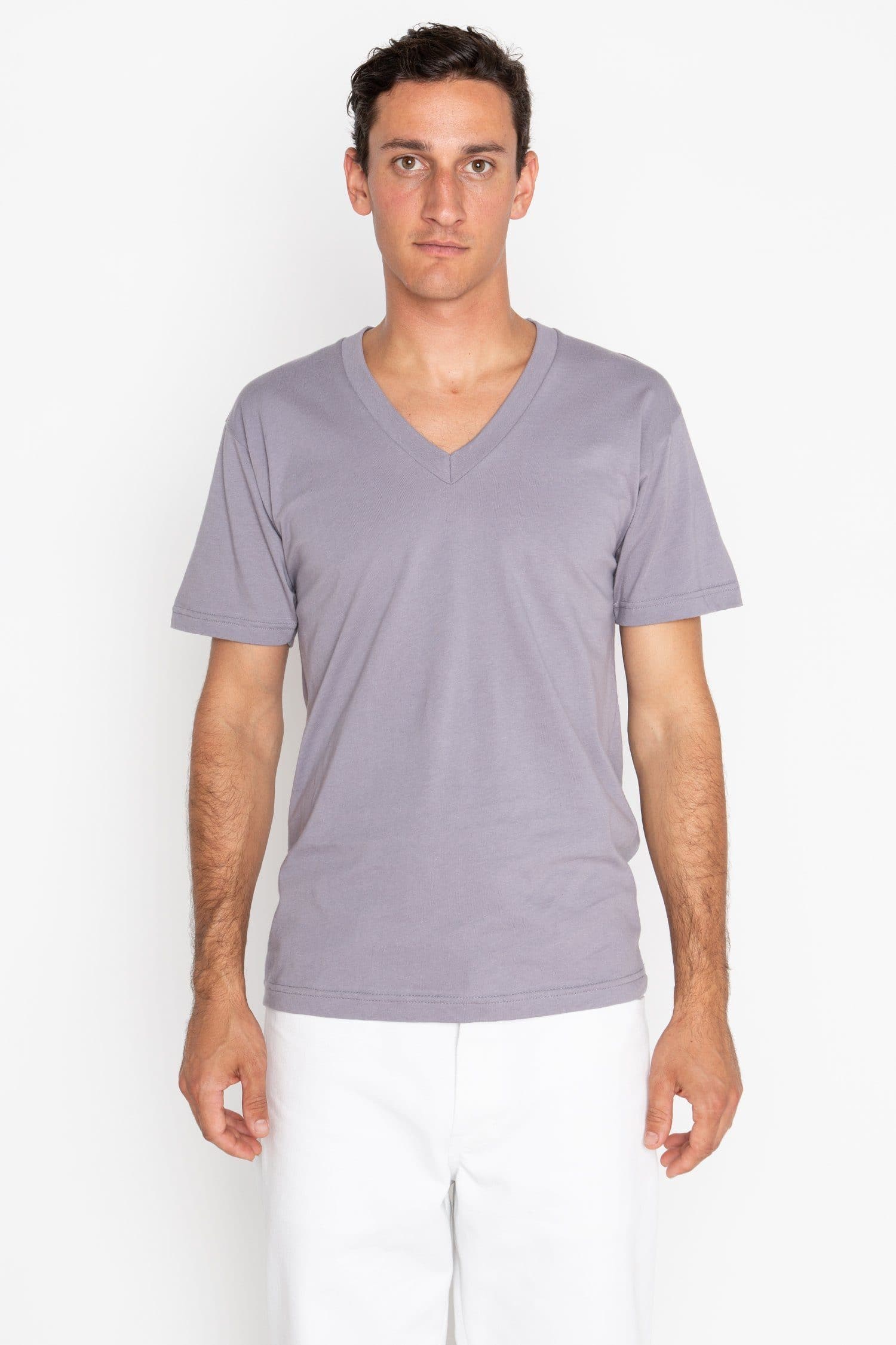 24056 - Fine Jersey V-Neck T-Shirt - Image 7
