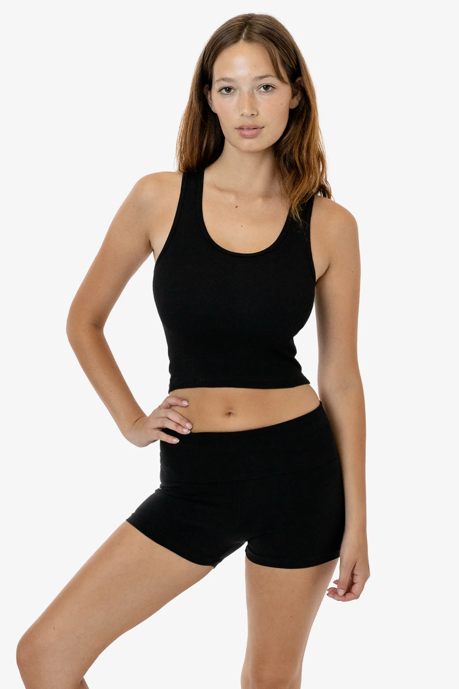 3380GD - Cotton Spandex 2x1 Rib Crop Tank - Image 12