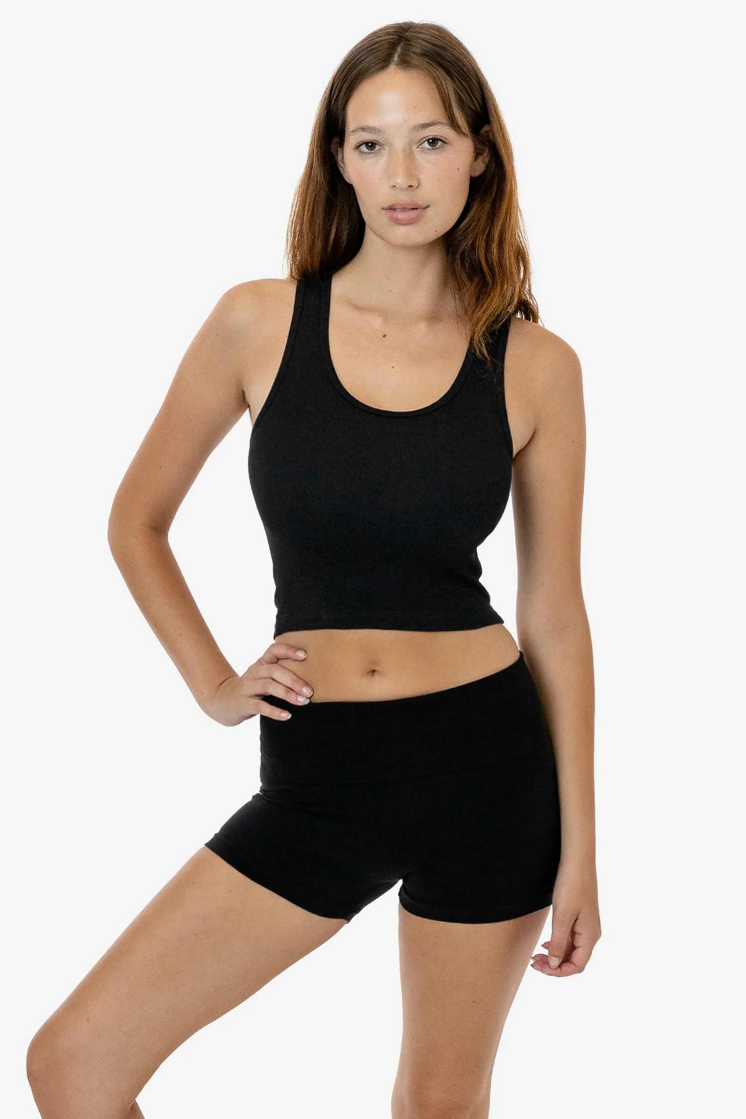 3380GD - Cotton Spandex 2x1 Rib Crop Tank - Image 3