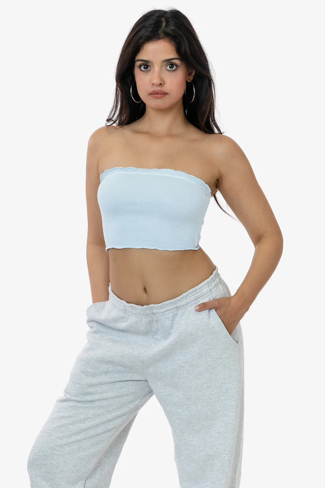 3393GD - 2x1 Lettuce Cropped Tube Top - Image 3