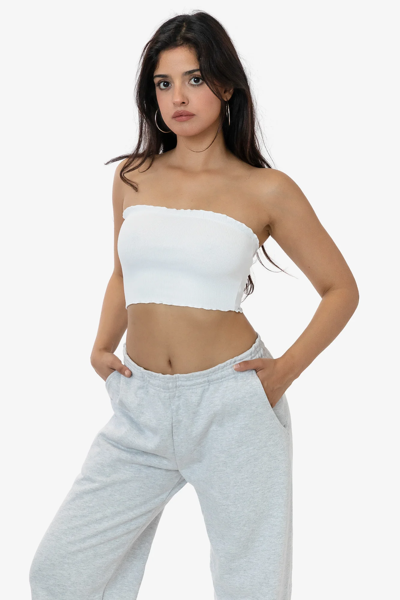 3393GD - 2x1 Lettuce Cropped Tube Top - Image 4
