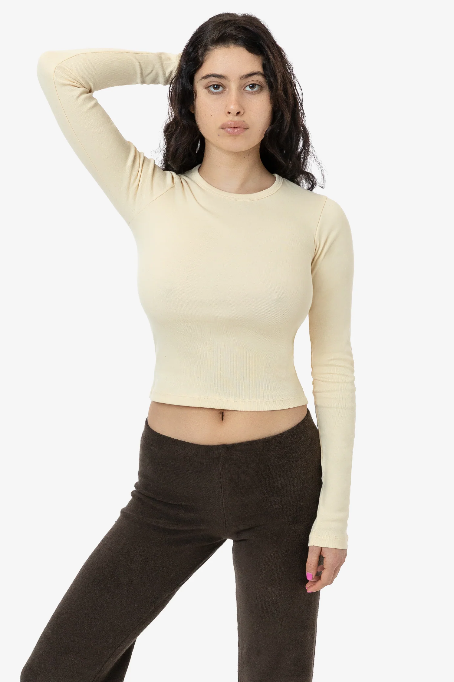 43007 - Baby Rib Long Sleeve Crewneck Tee - Image 11