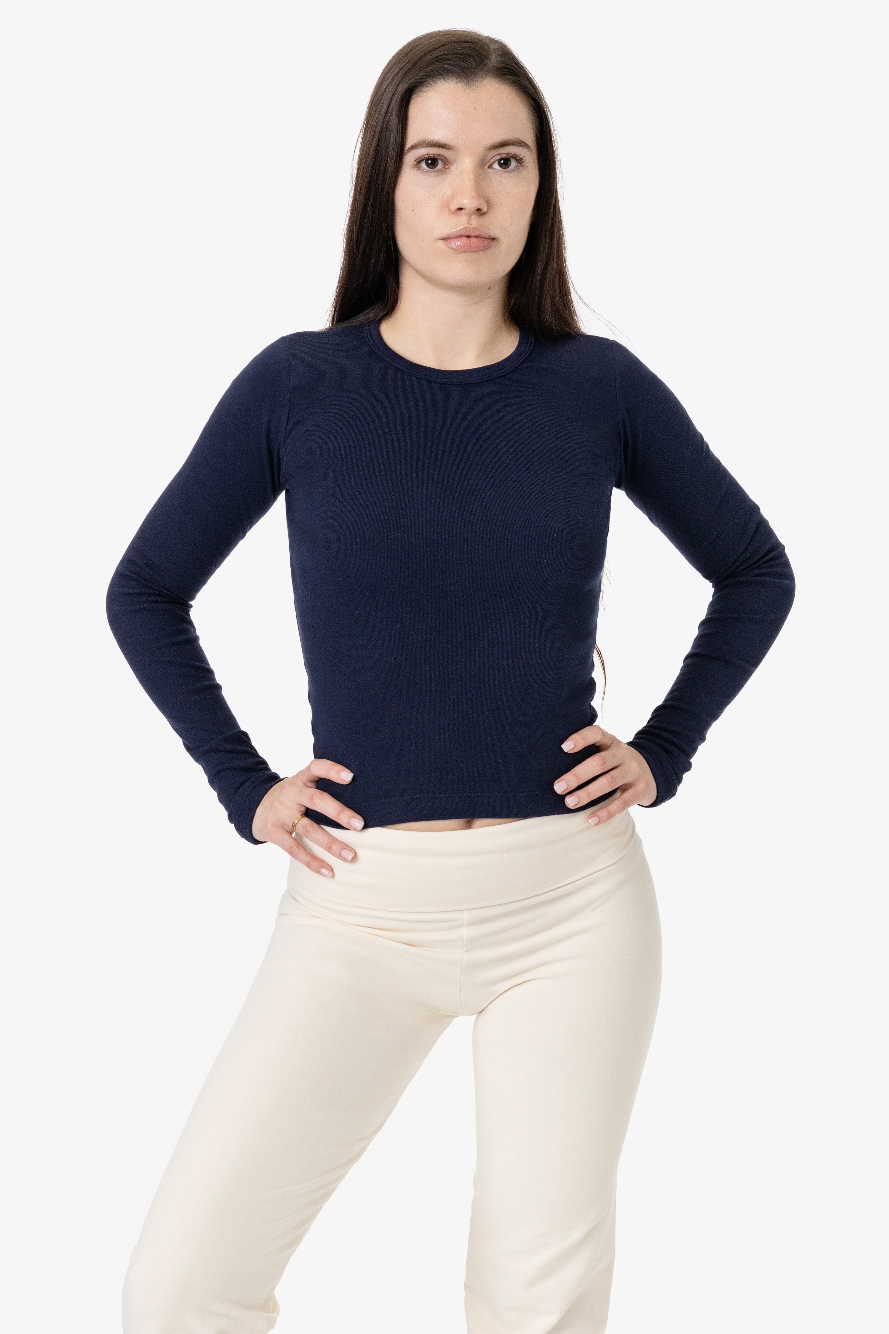 43007 - Baby Rib Long Sleeve Crewneck Tee - Image 13