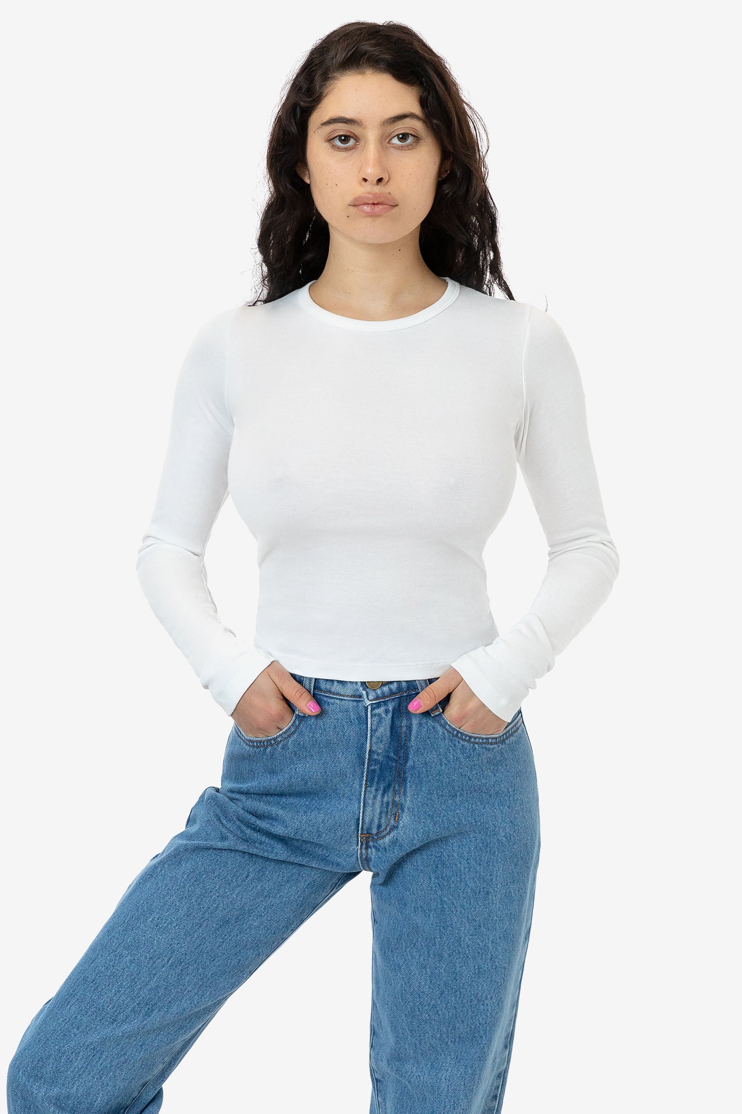 43007 - Baby Rib Long Sleeve Crewneck Tee - Image 6
