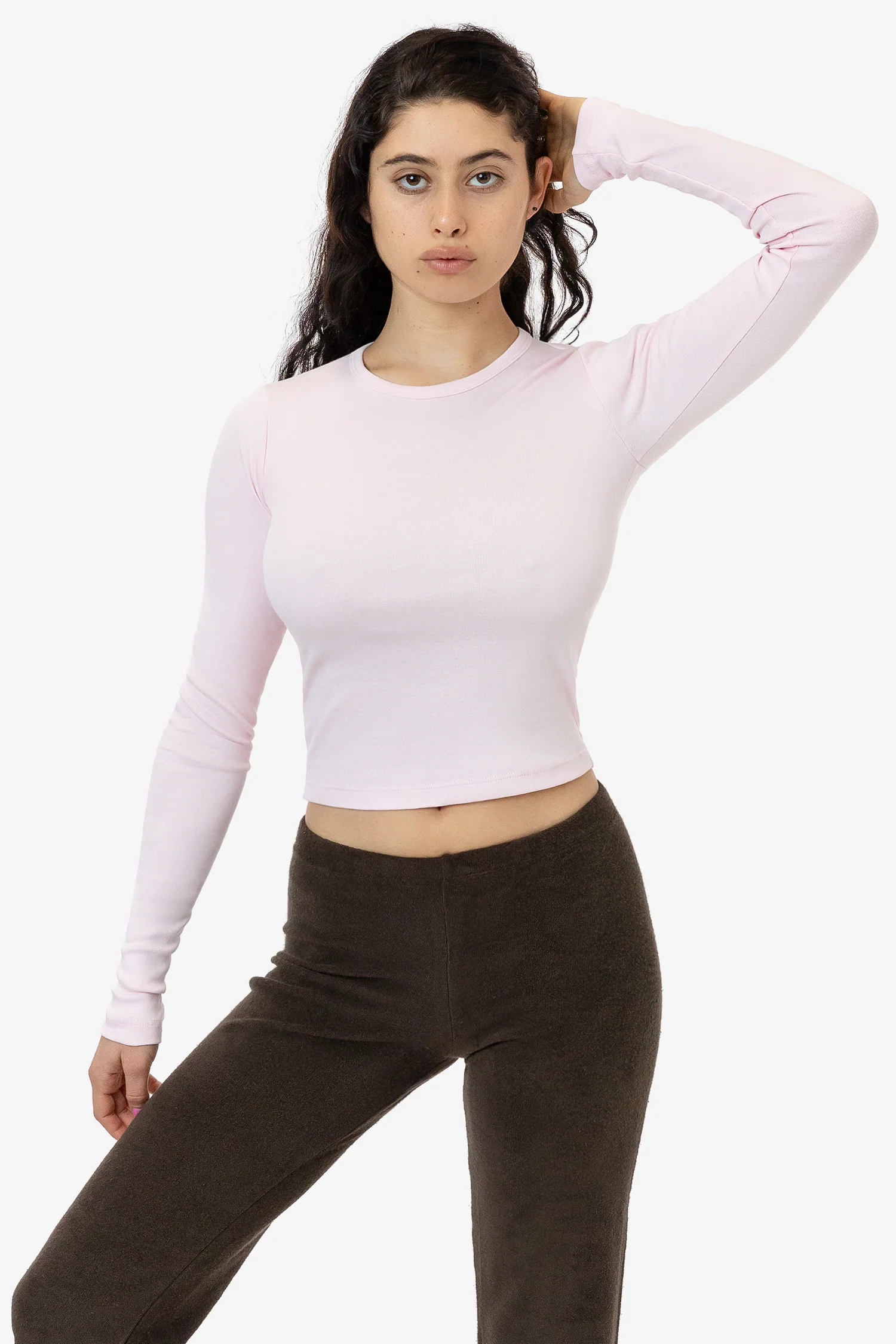 43007 - Baby Rib Long Sleeve Crewneck Tee - Image 8