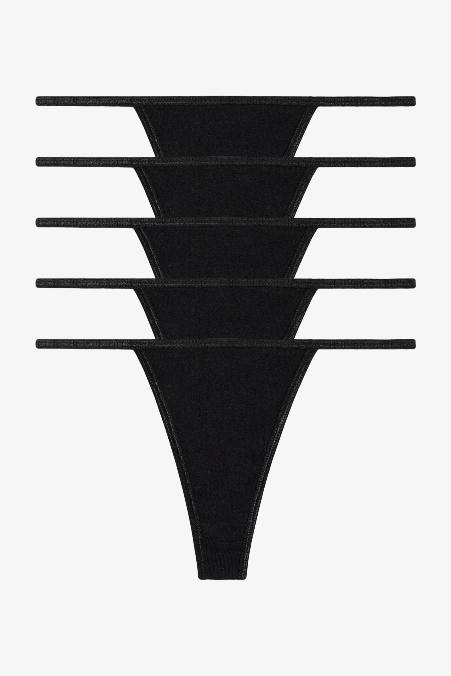 43013-5PK - 5 Pack Baby Rib Thong - Image 3
