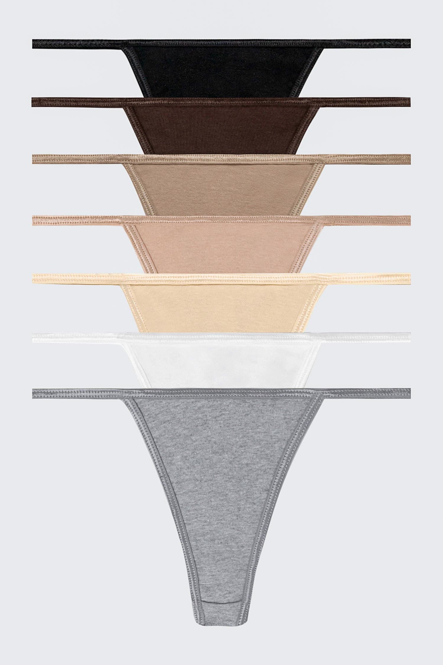 43013SET - Contrast Baby Rib Thong 7-Pack - Image 4