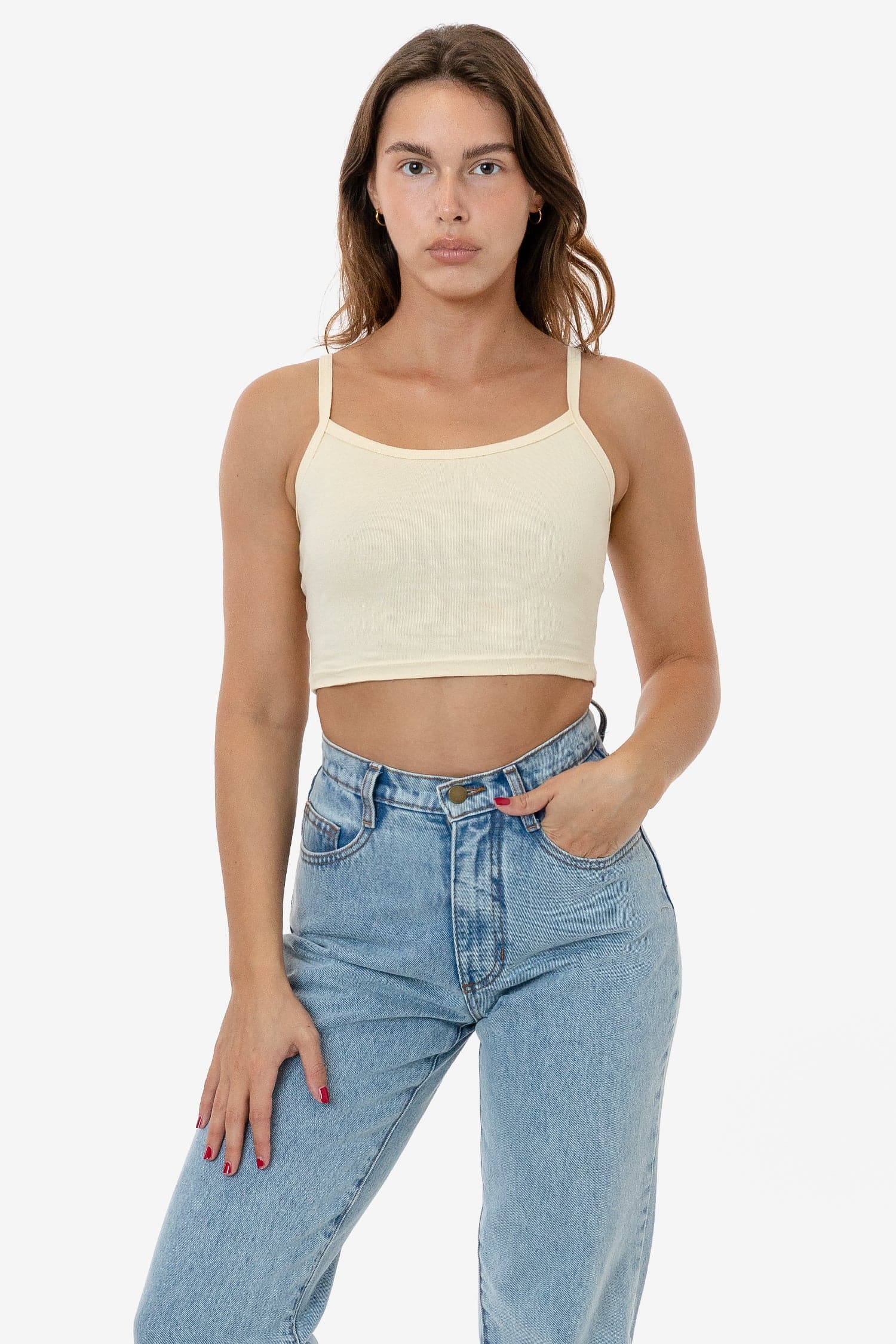 43016 - Baby Rib Spaghetti Crop Tank - Image 4