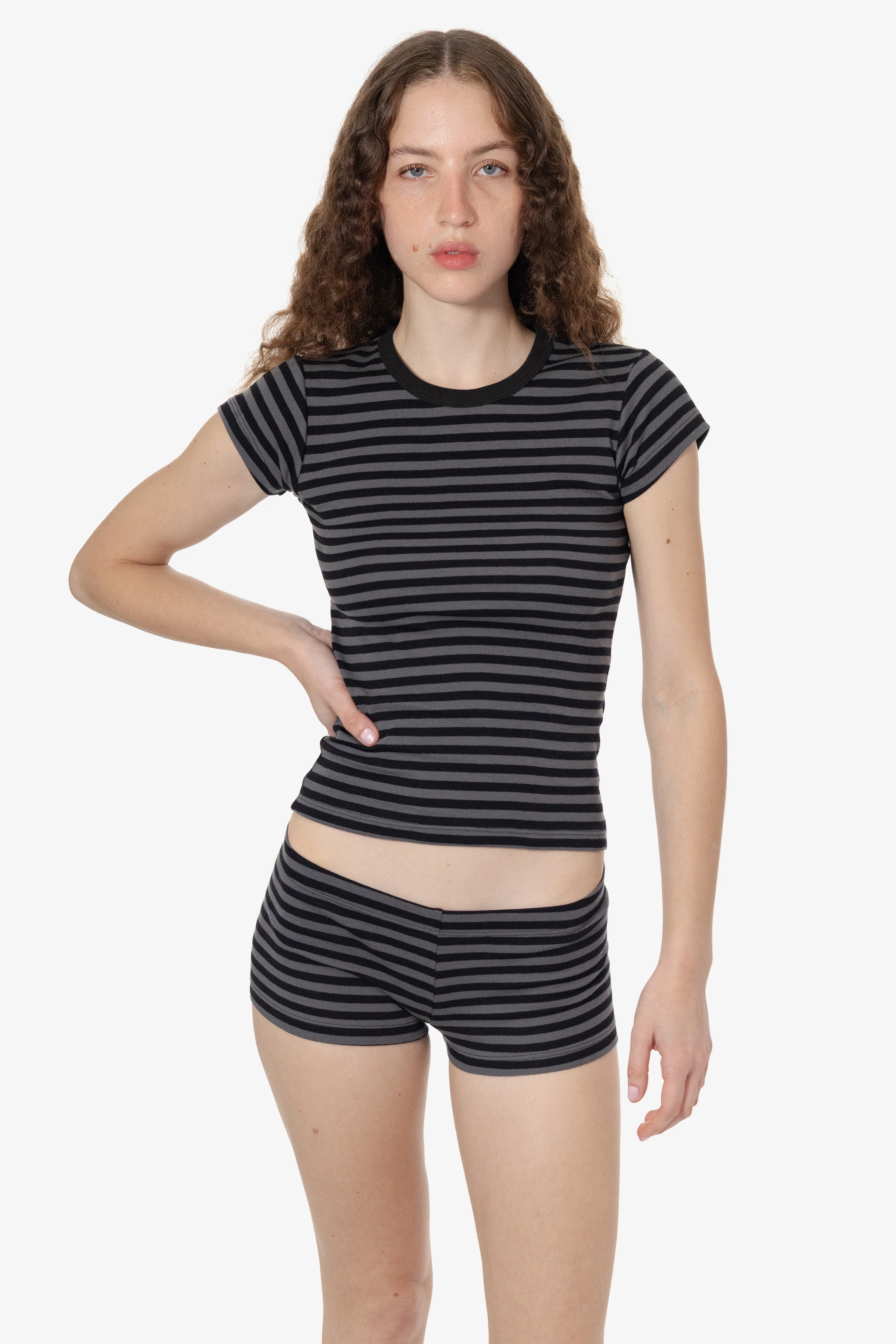 43021 - Cap Sleeve Baby Rib T-Shirt - Image 4