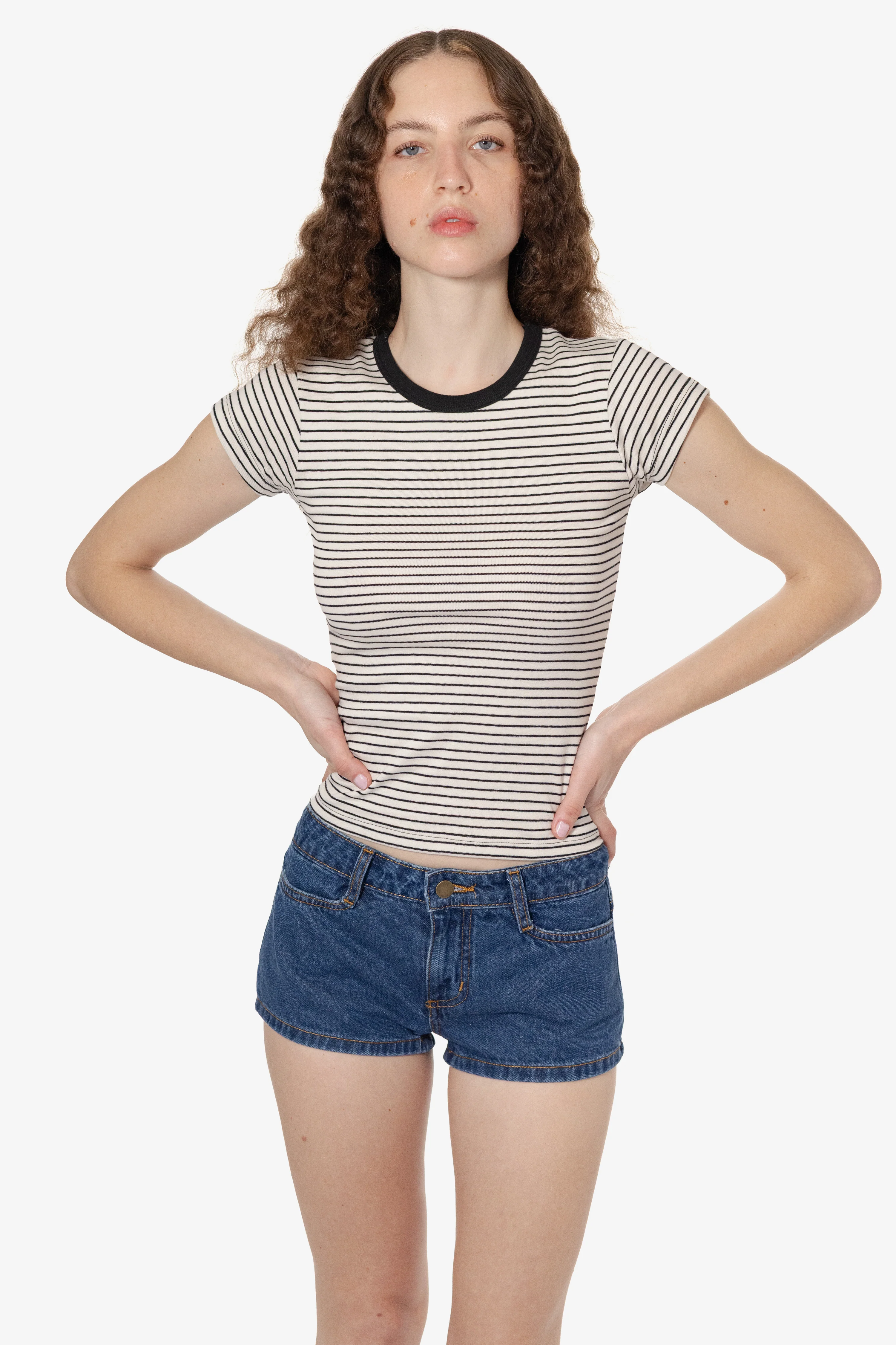 43021 - Cap Sleeve Baby Rib T-Shirt - Image 5