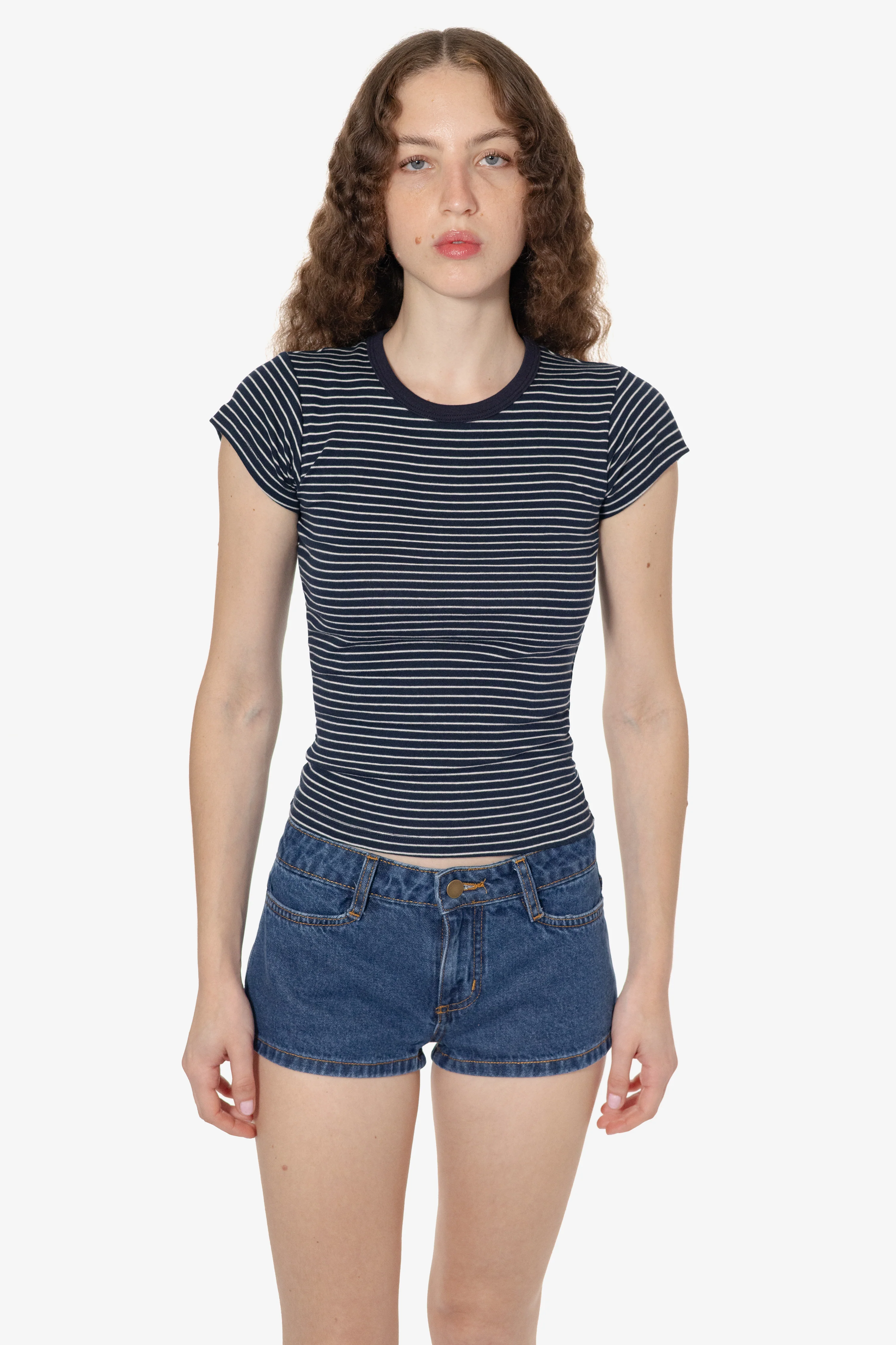 43021 - Cap Sleeve Baby Rib T-Shirt - Image 6