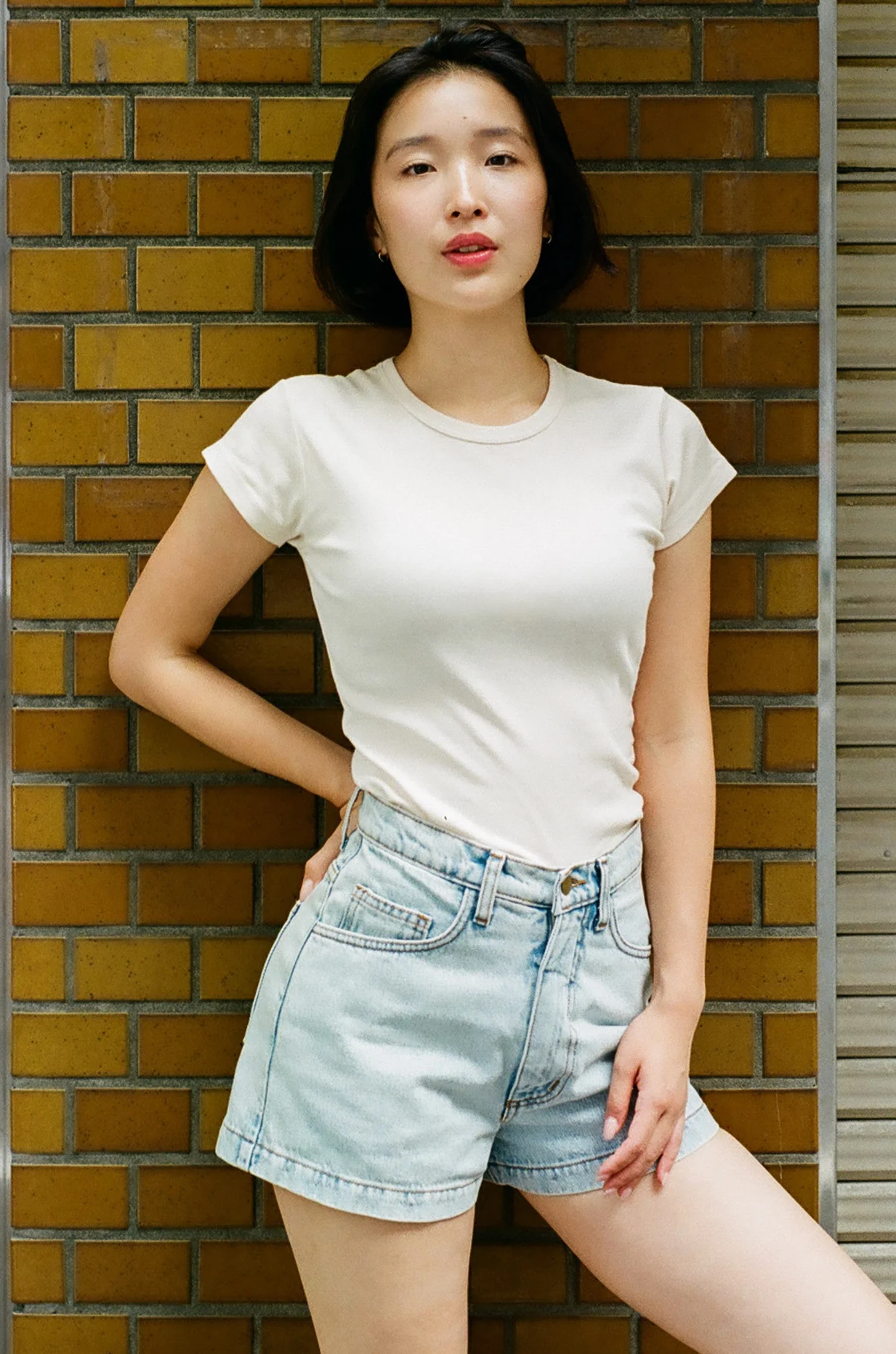 43021GD - Garment Dye Cap Sleeve Baby Rib T-Shirt - Image 8
