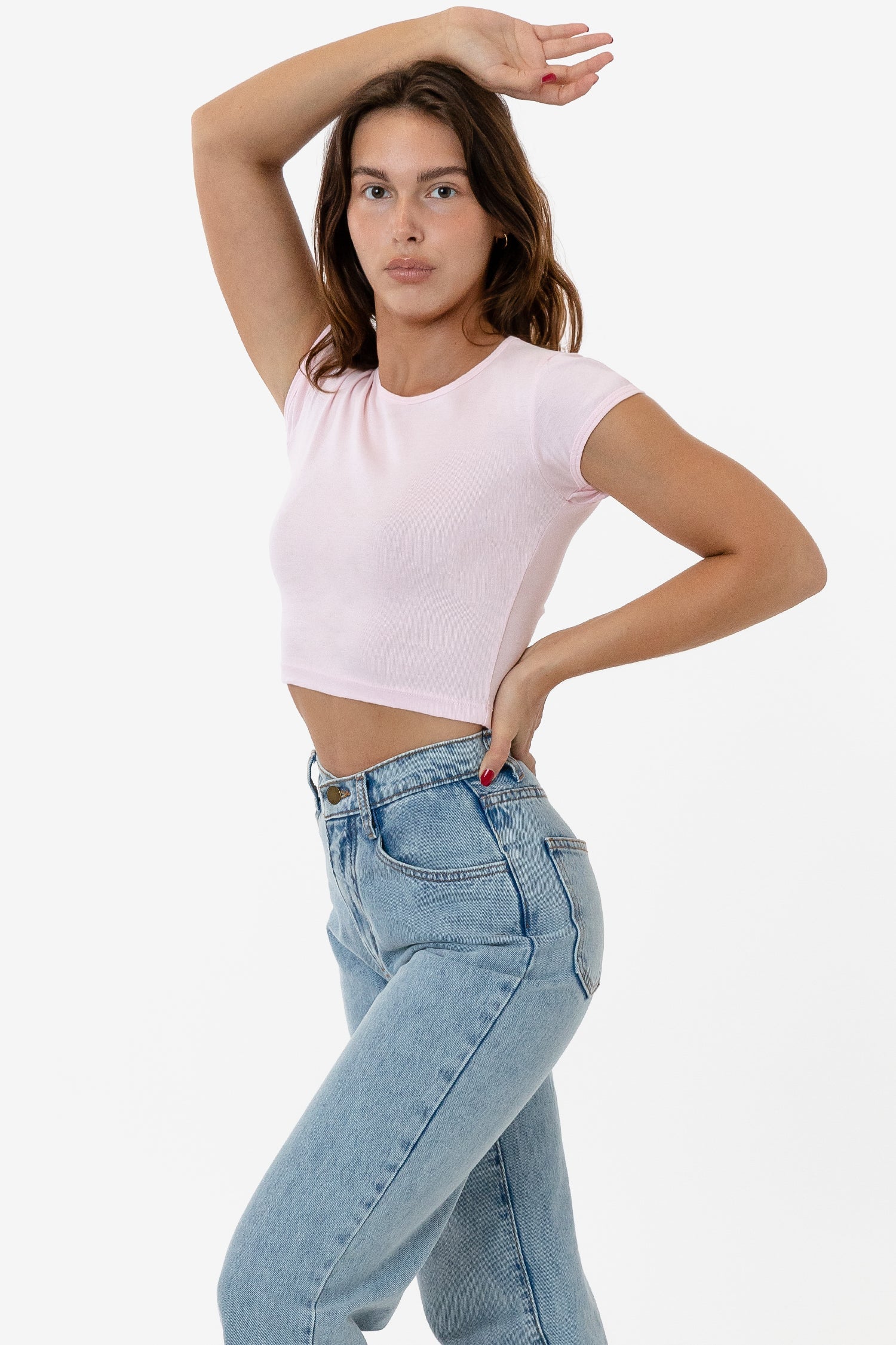 43035 - Cap Sleeve Baby Rib Crop Top - Image 14
