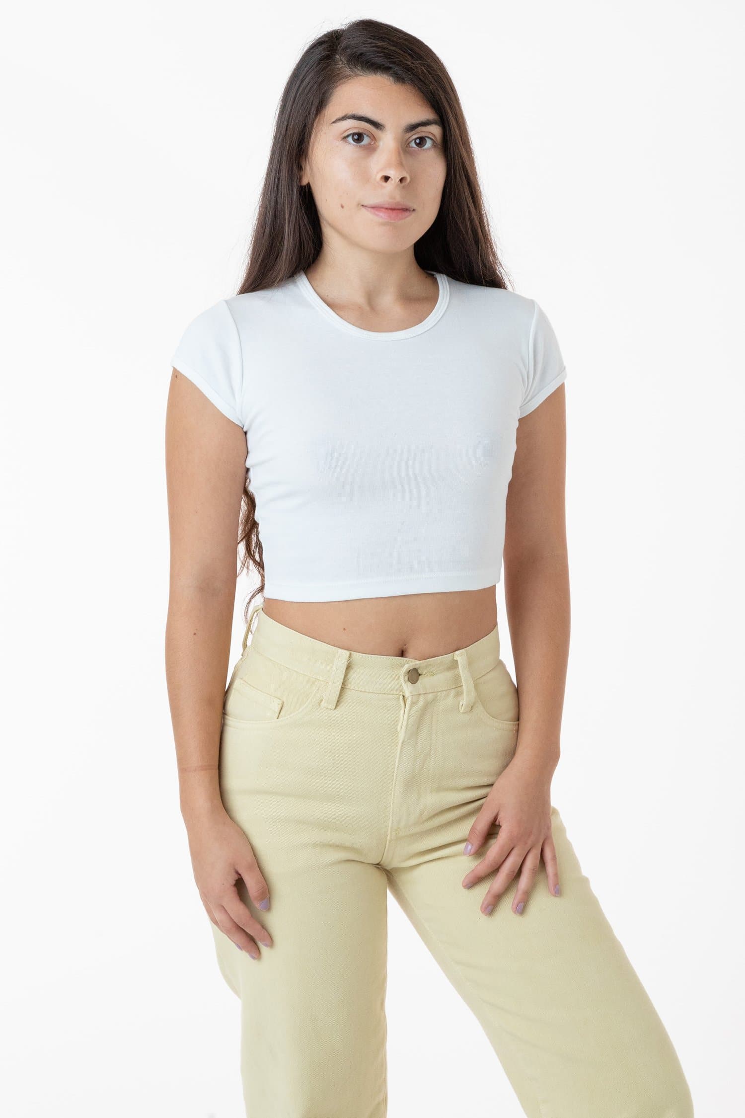 43035 - Cap Sleeve Baby Rib Crop Top - Image 15