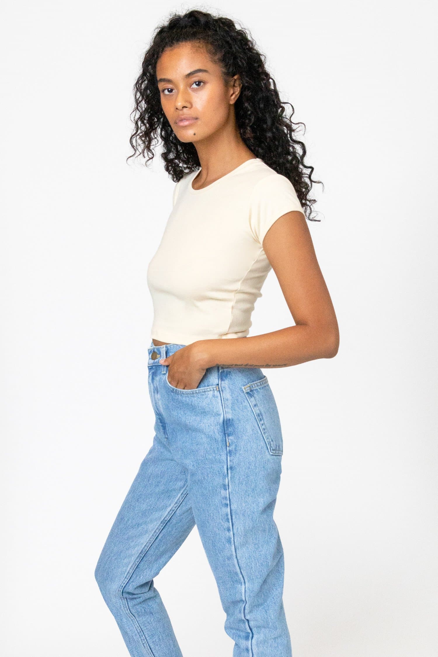 43035 - Cap Sleeve Baby Rib Crop Top - Image 16