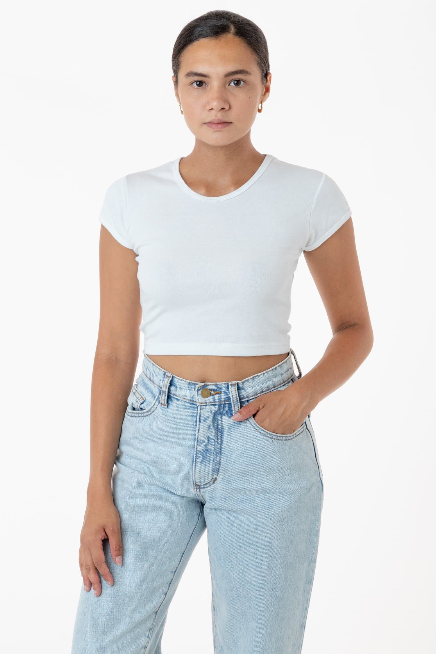 43035 - Cap Sleeve Baby Rib Crop Top - Image 18