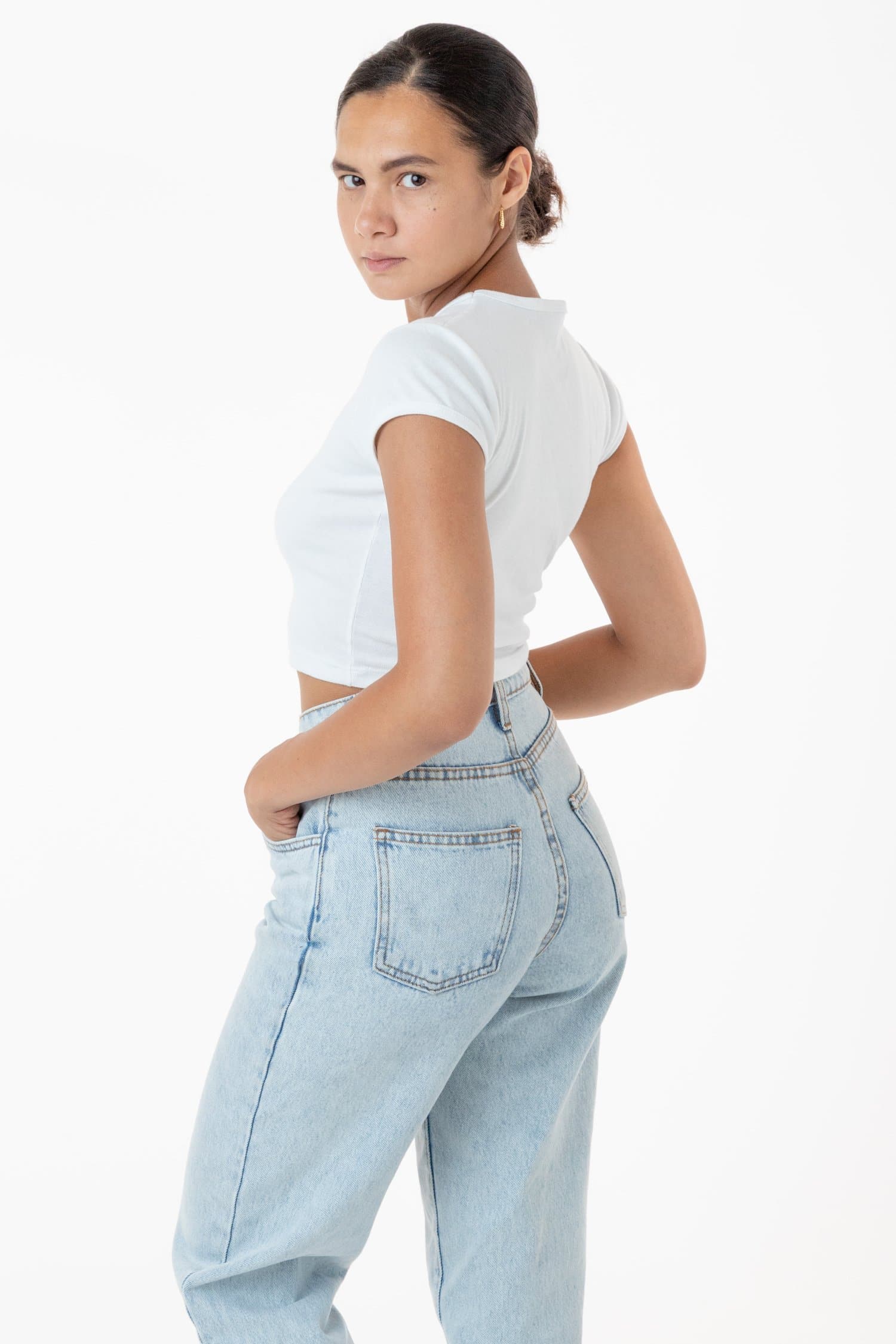 43035 - Cap Sleeve Baby Rib Crop Top - Image 19