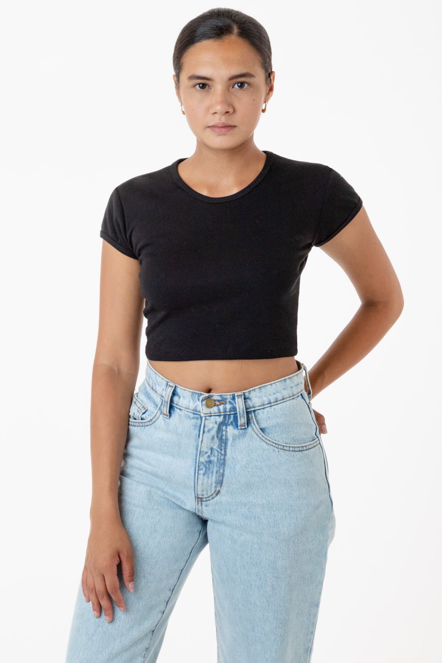 43035 - Cap Sleeve Baby Rib Crop Top - Image 20
