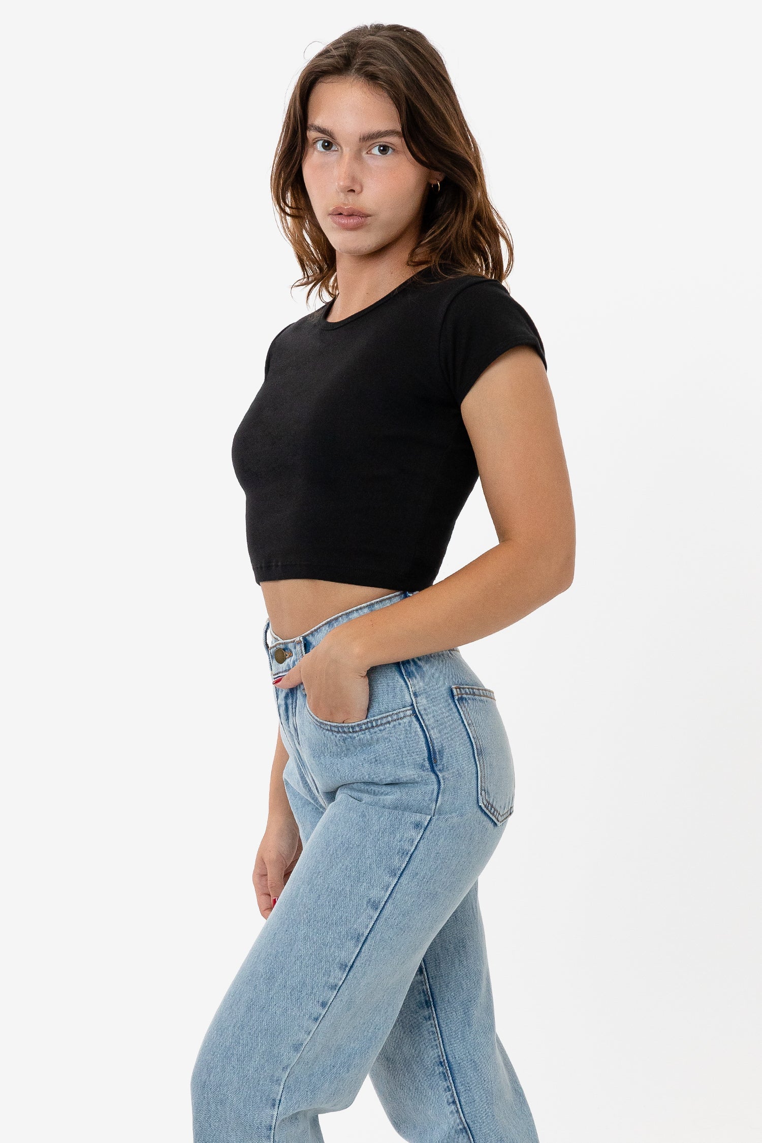 43035 - Cap Sleeve Baby Rib Crop Top - Image 26