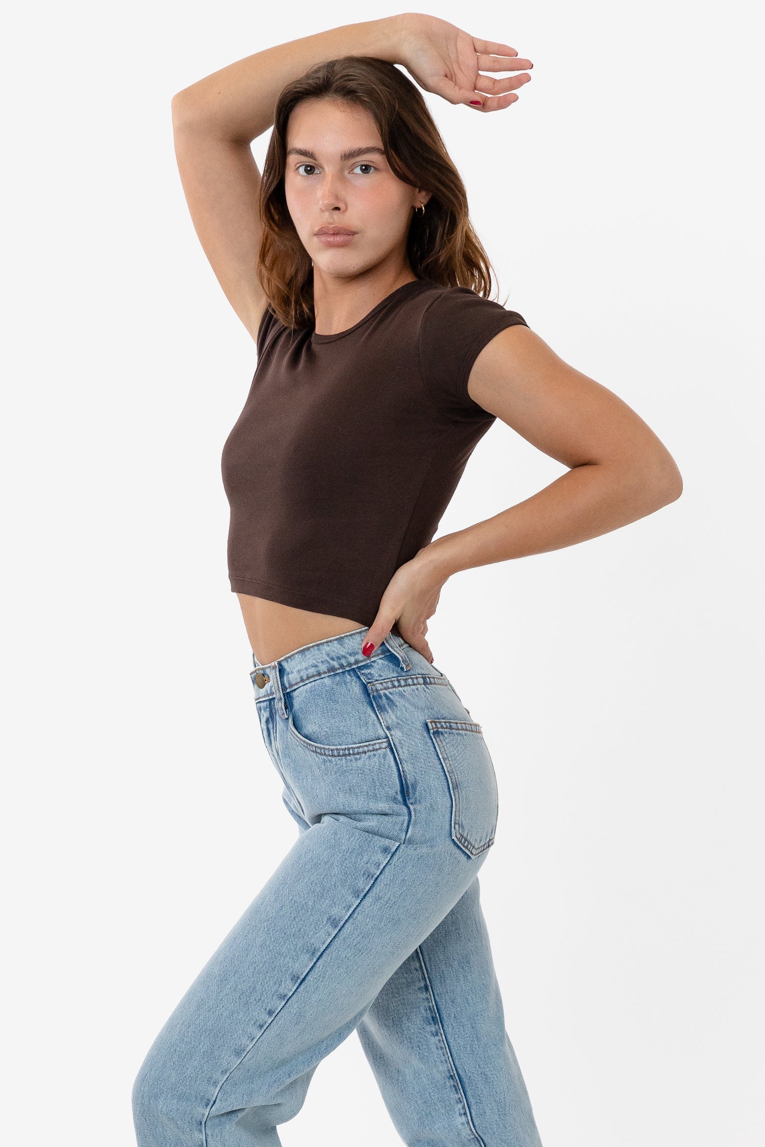 43035 - Cap Sleeve Baby Rib Crop Top - Image 27