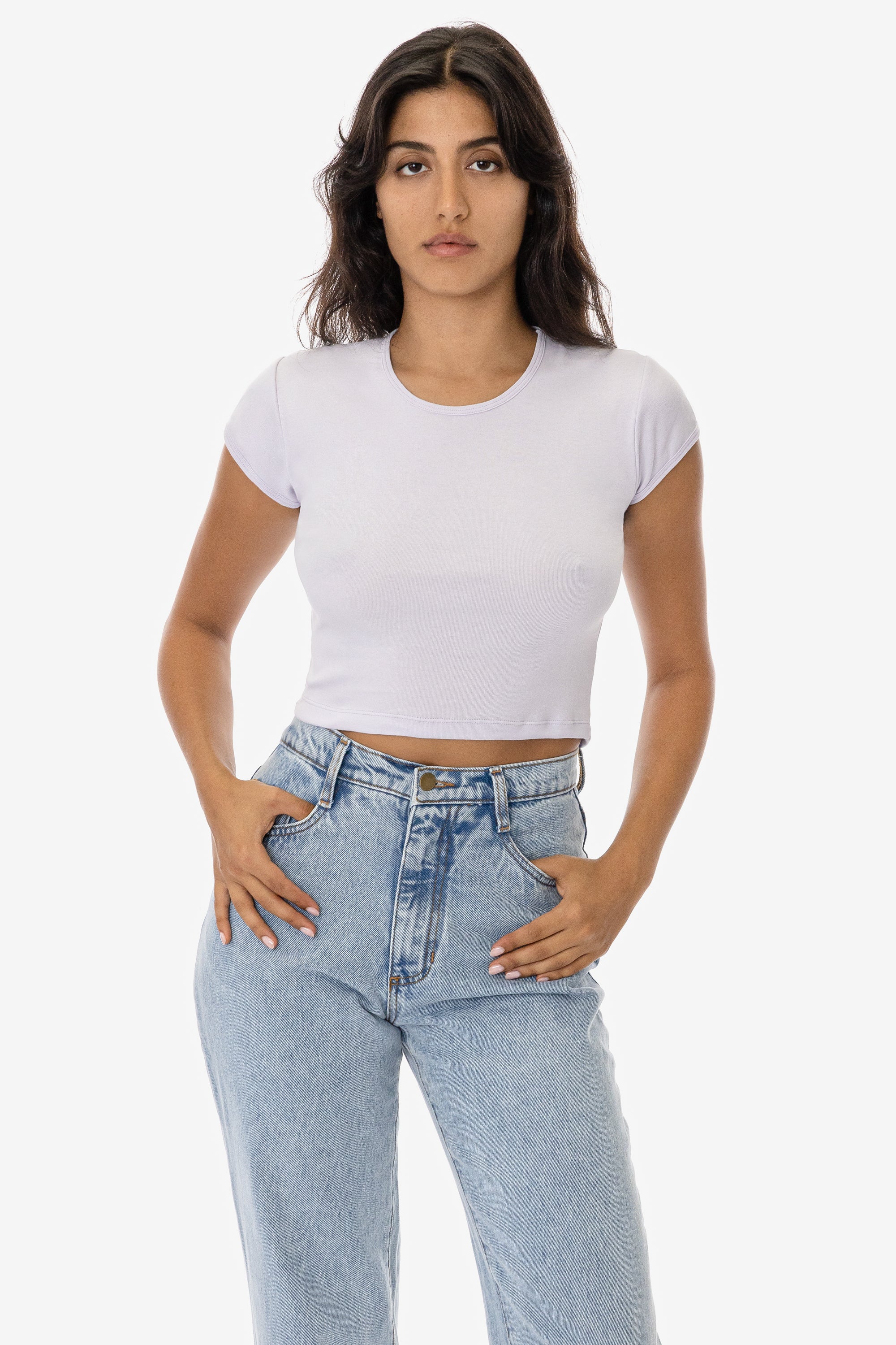43035 - Cap Sleeve Baby Rib Crop Top - Image 34