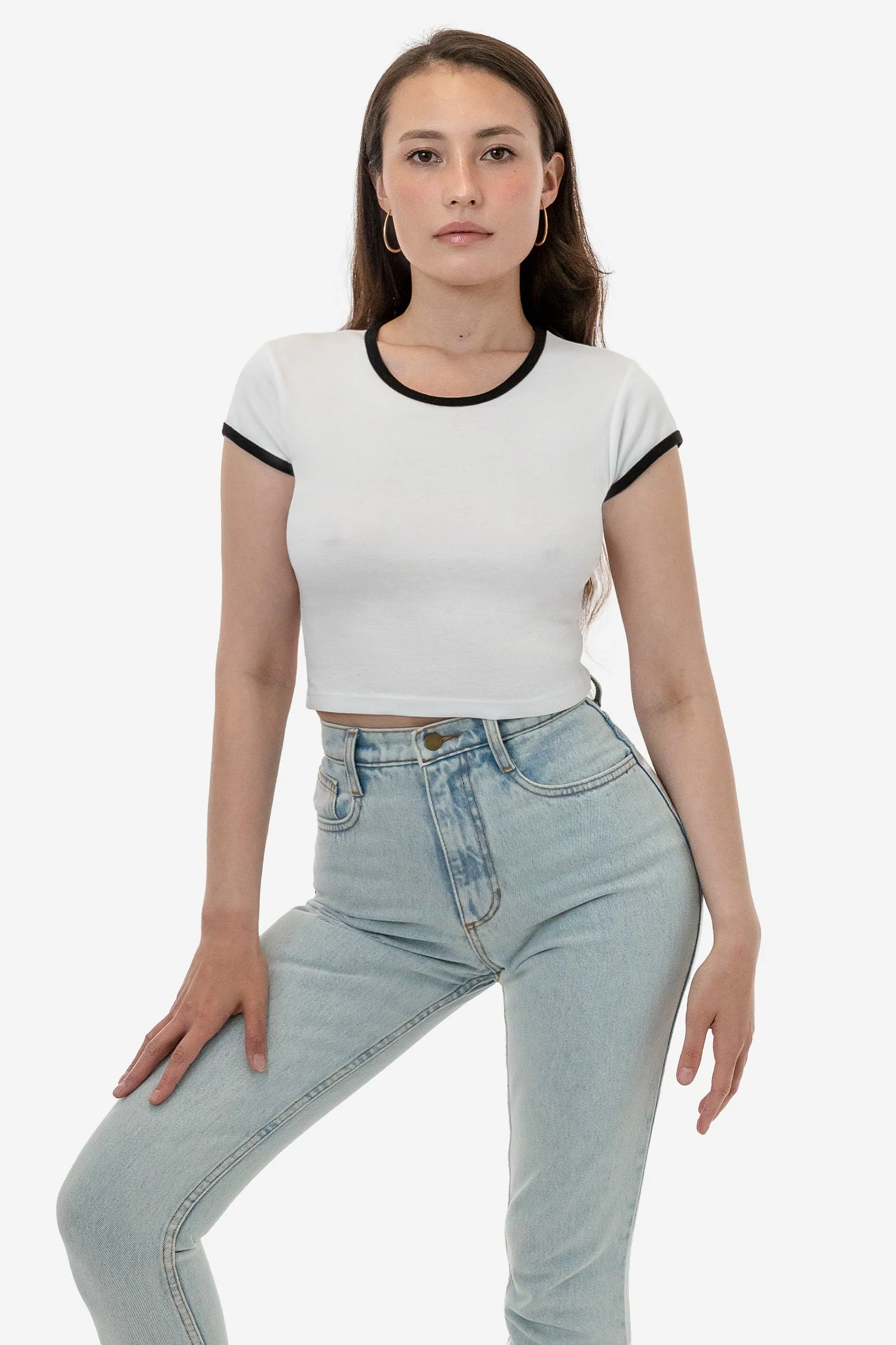 43035 - Cap Sleeve Baby Rib Crop Top - Image 35