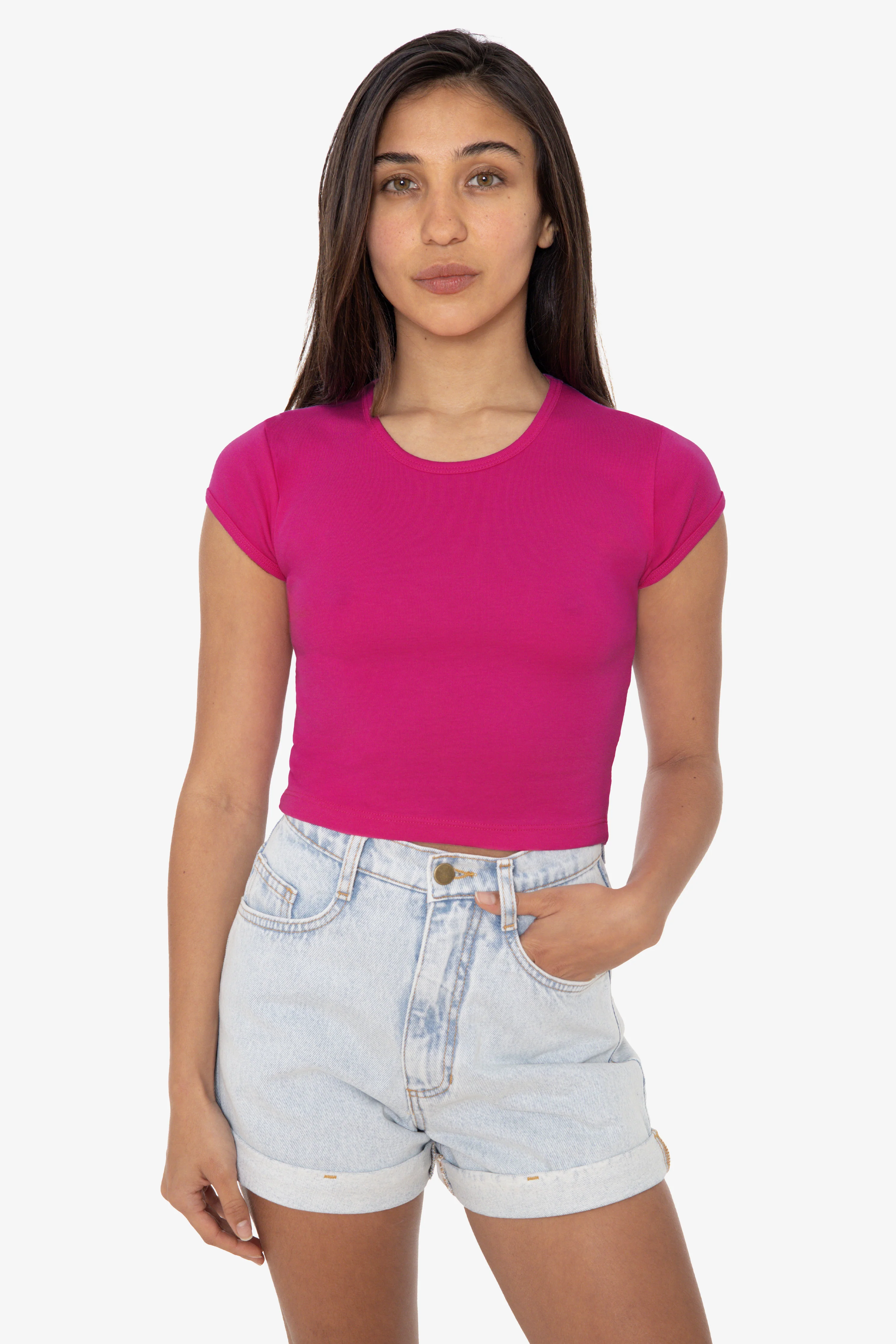 43035 - Cap Sleeve Baby Rib Crop Top - Image 39