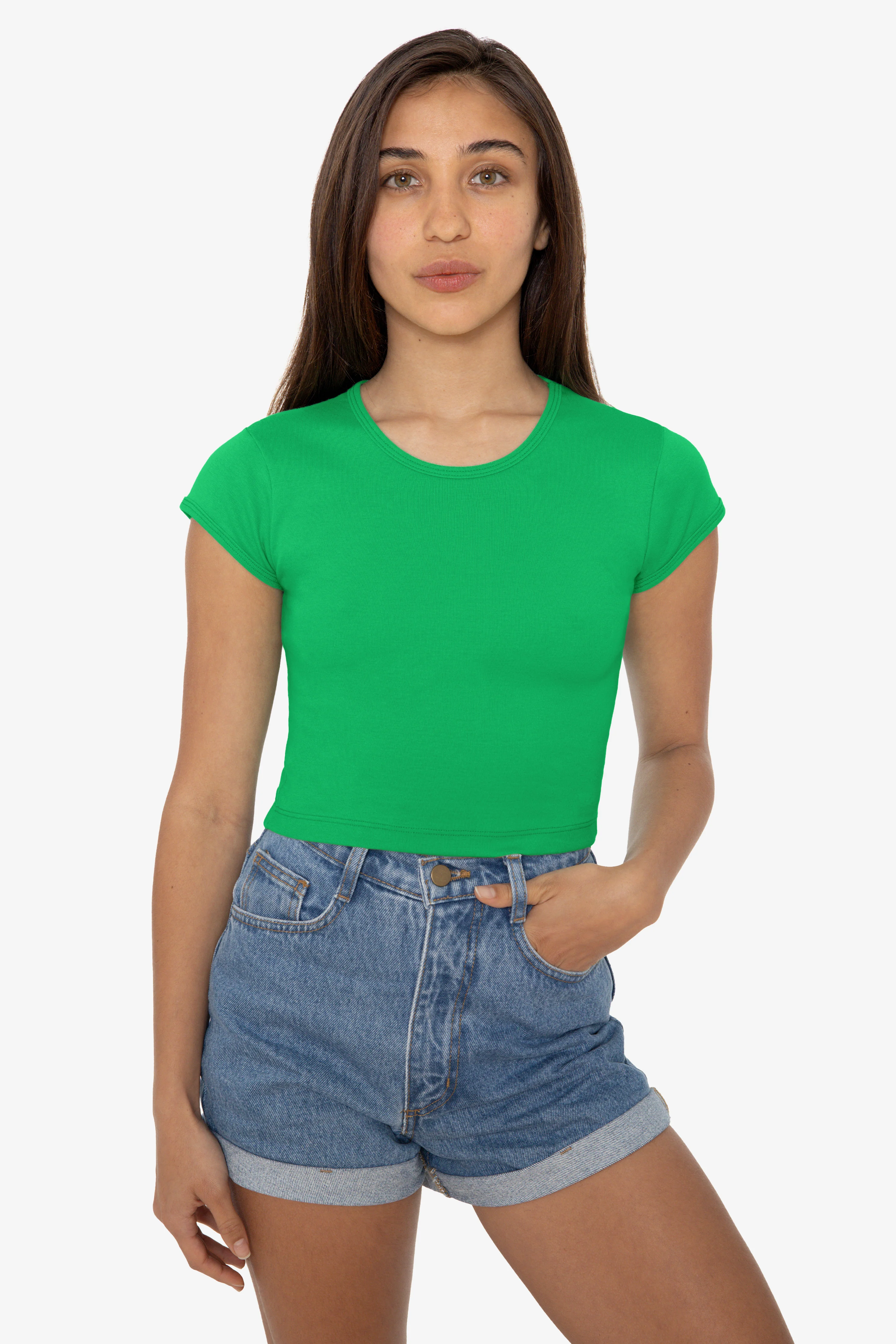 43035 - Cap Sleeve Baby Rib Crop Top - Image 41