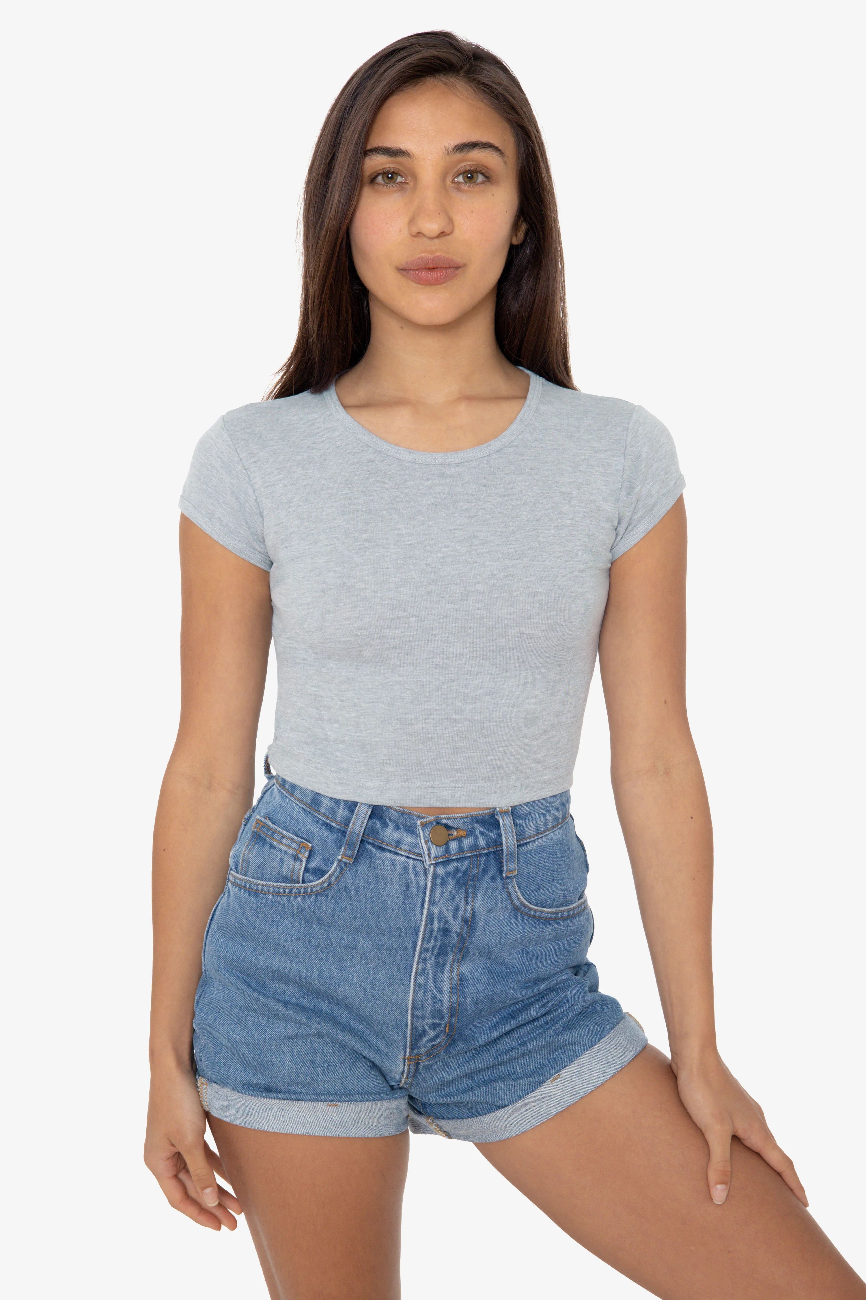 43035 - Cap Sleeve Baby Rib Crop Top - Image 44