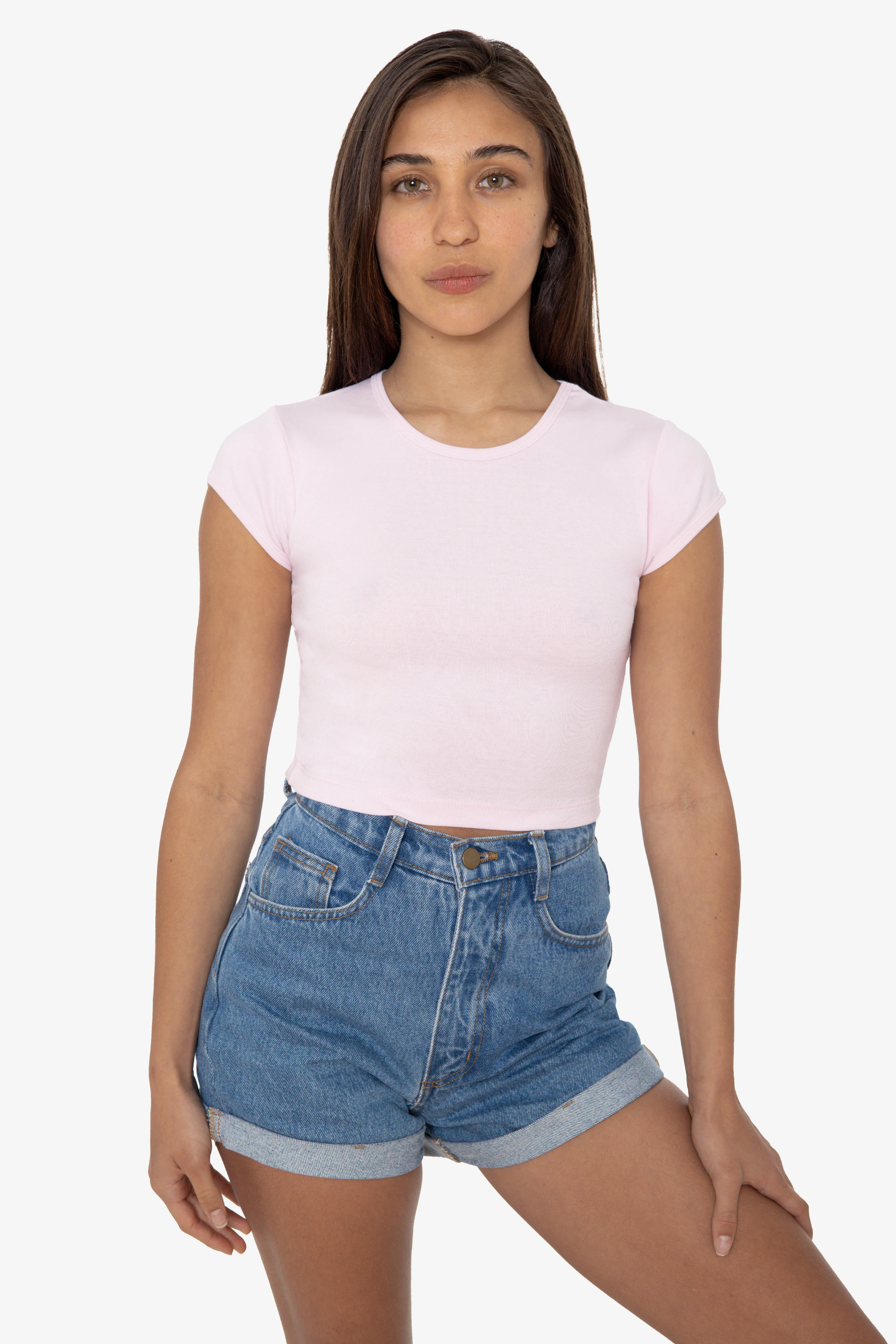43035 - Cap Sleeve Baby Rib Crop Top - Image 49