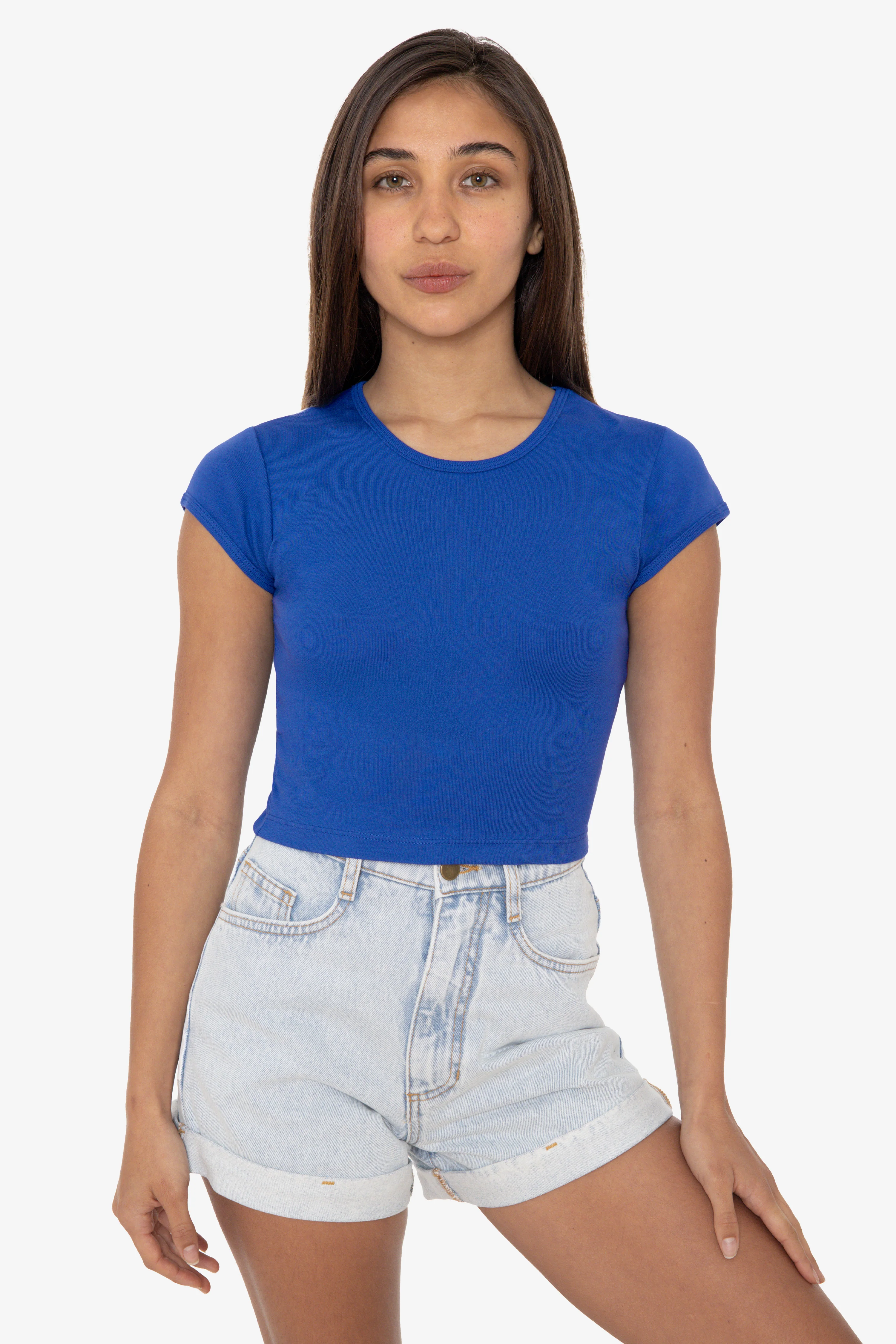 43035 - Cap Sleeve Baby Rib Crop Top - Image 50