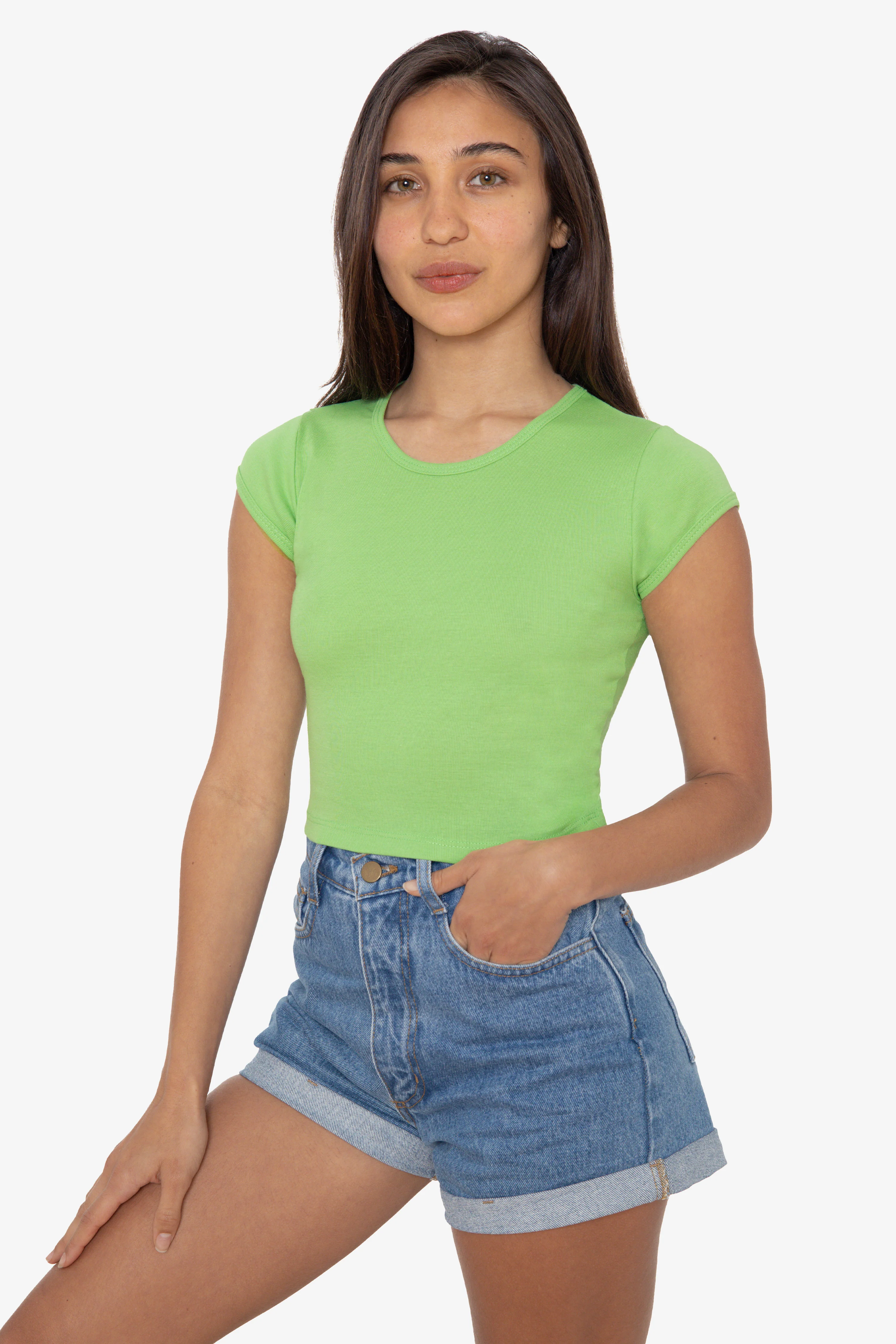 43035 - Cap Sleeve Baby Rib Crop Top - Image 51